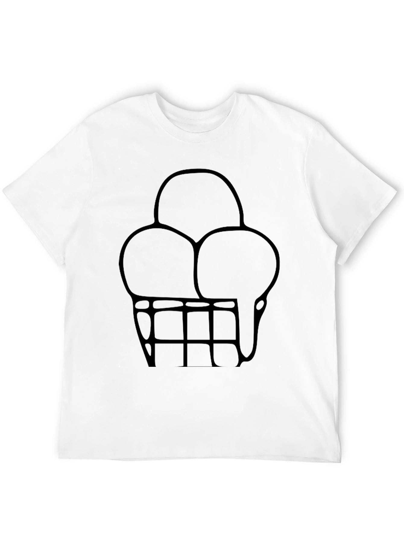 Ice Cream T-Shirt - Black Cotton Tee