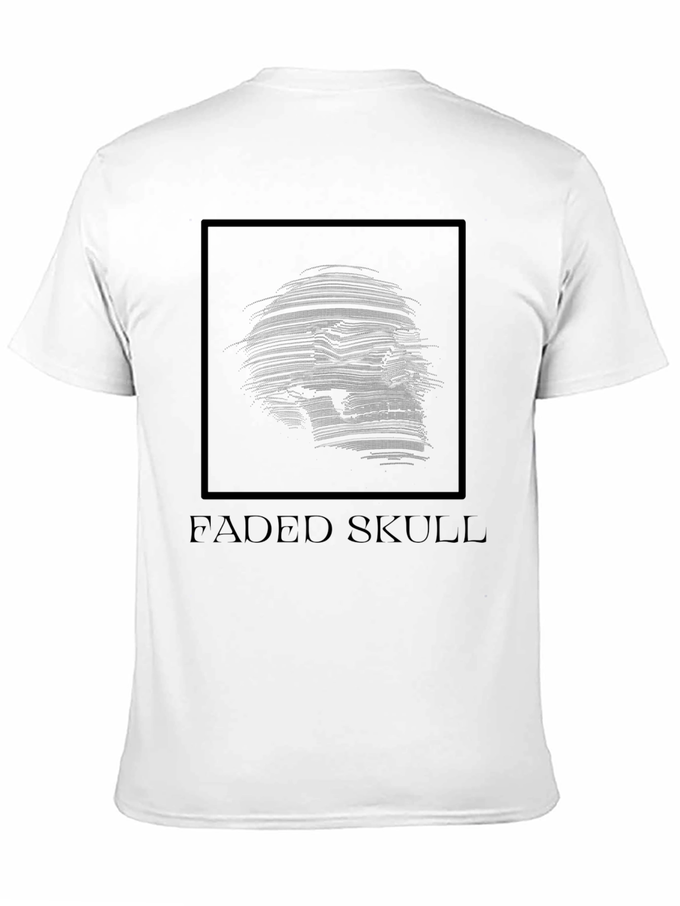 Faded Skull Graphic Tee - Dark Fashion T-Shirt