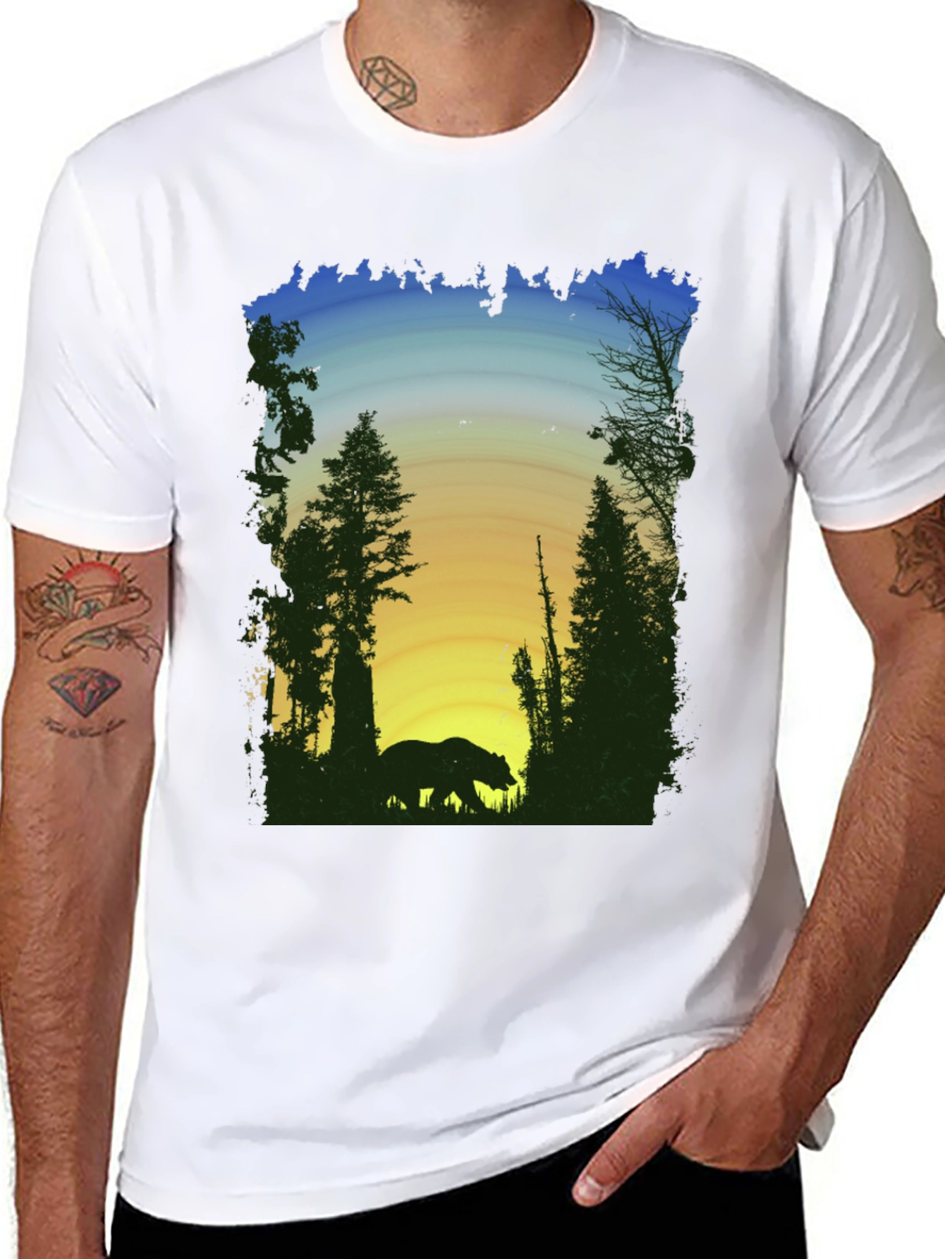 Bear Silhouette Graphic Tee