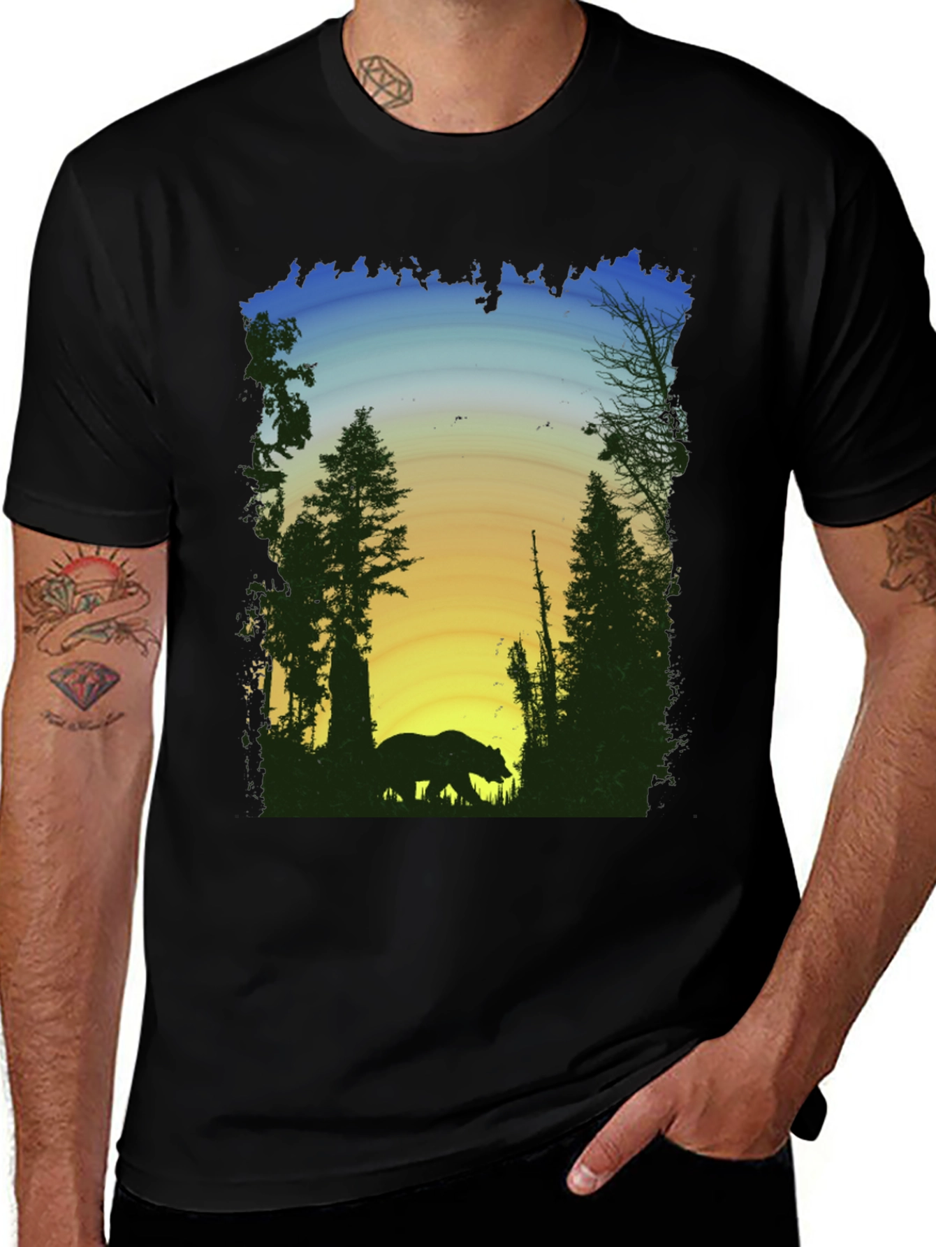Bear Silhouette Graphic Tee