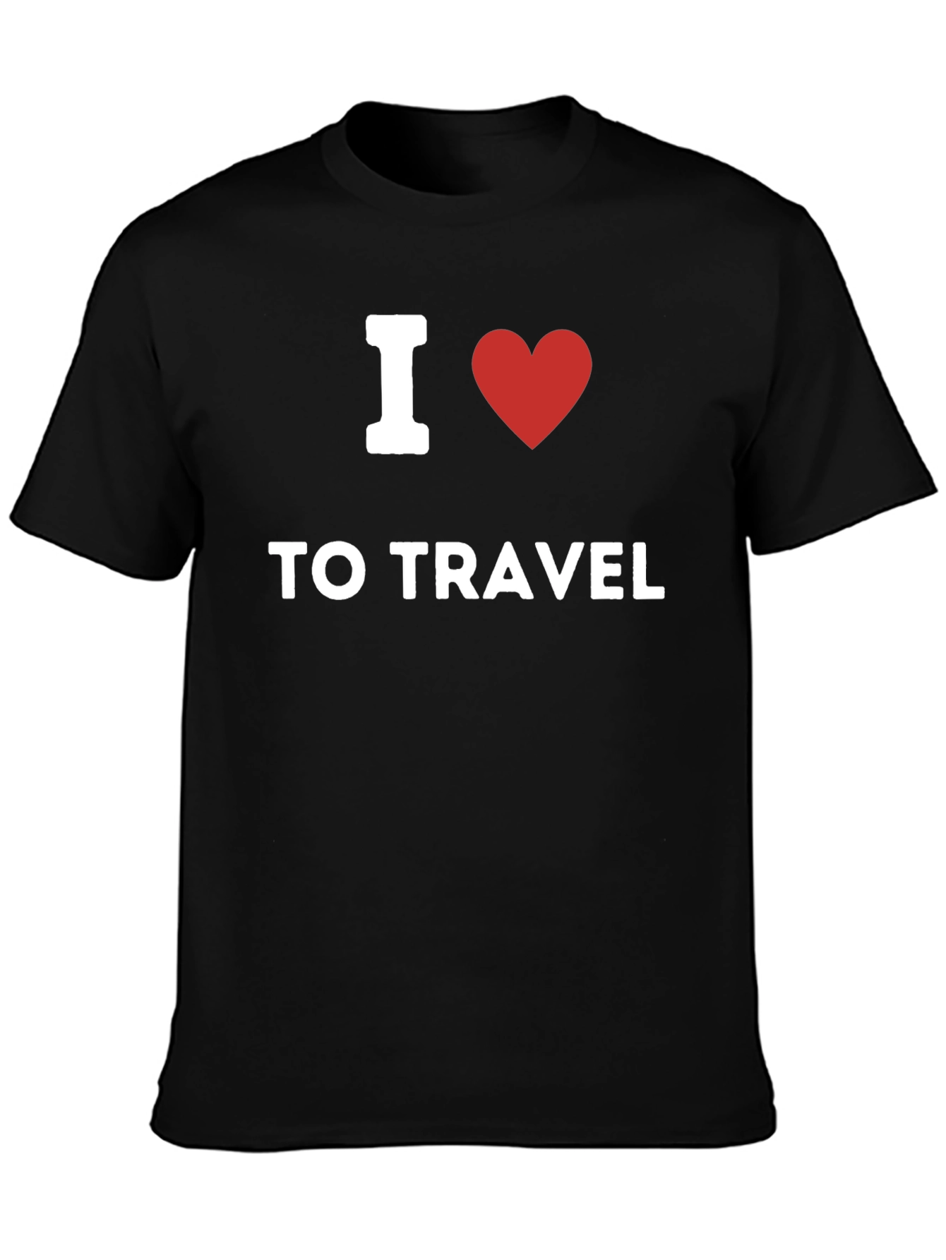 I Heart To Travel Graphic Tee - Black