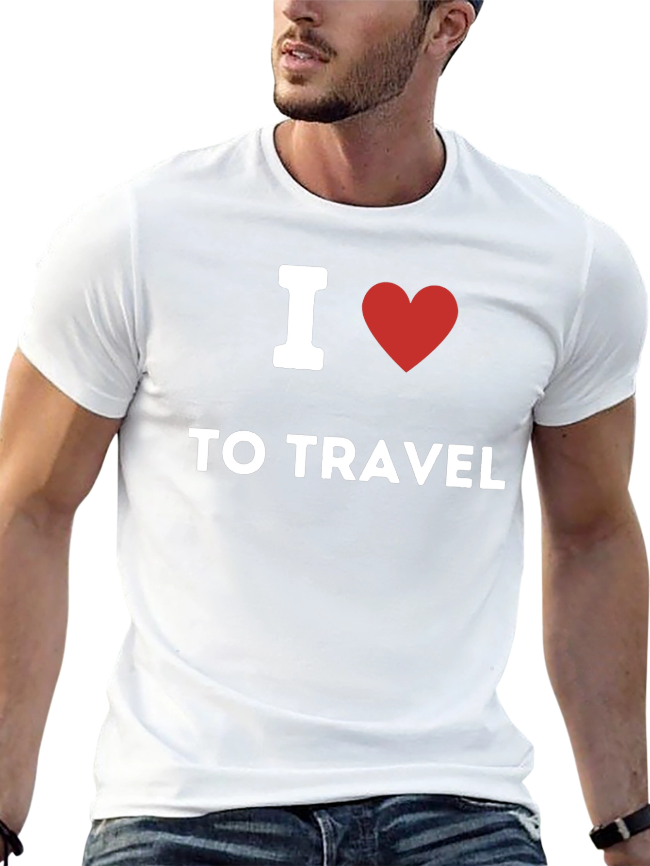 I Heart To Travel Graphic Tee - Black