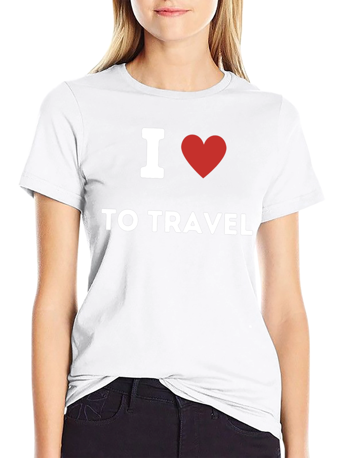 I Heart To Travel Graphic Tee - Black