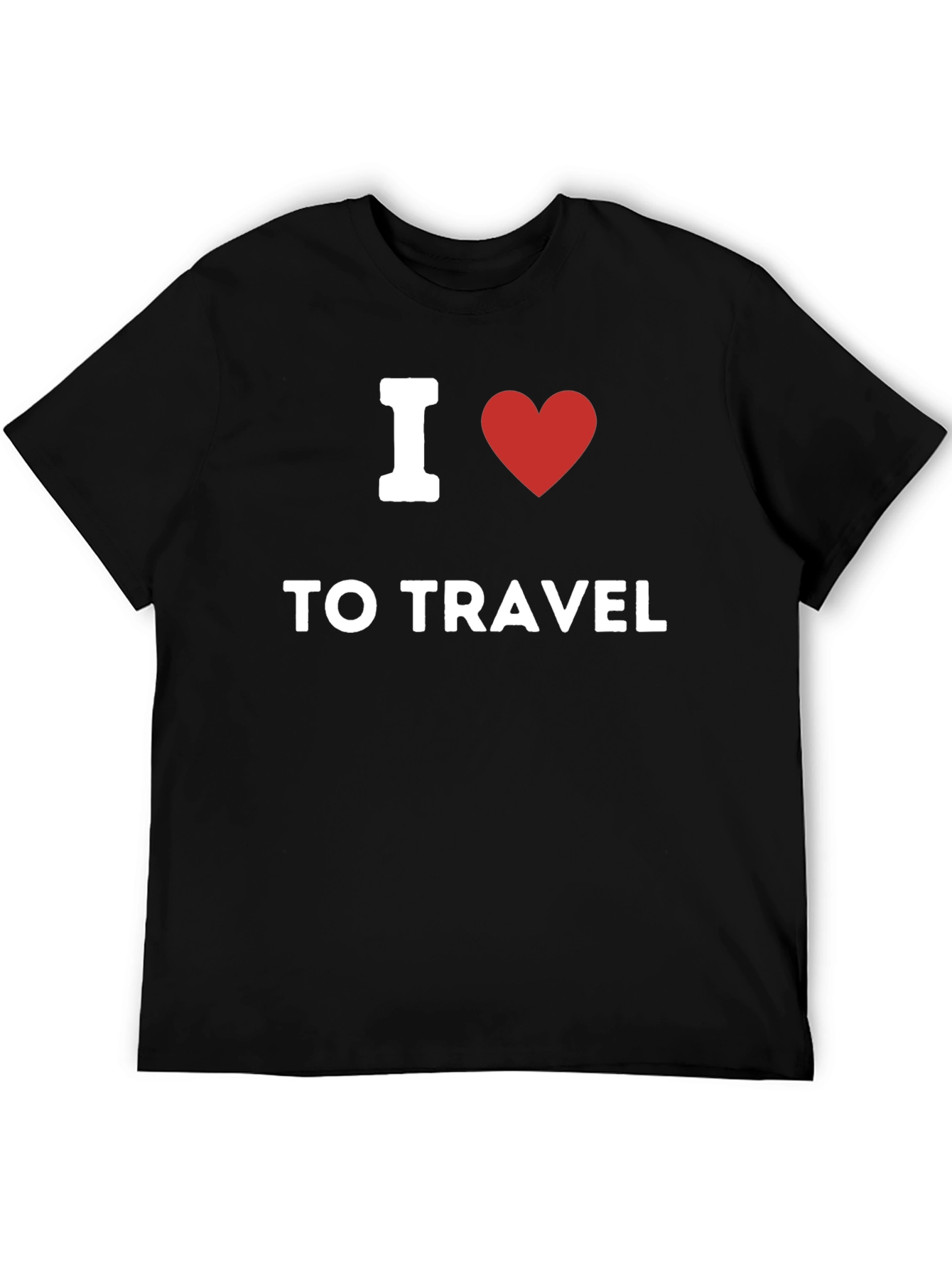 I Heart To Travel Graphic Tee - Black