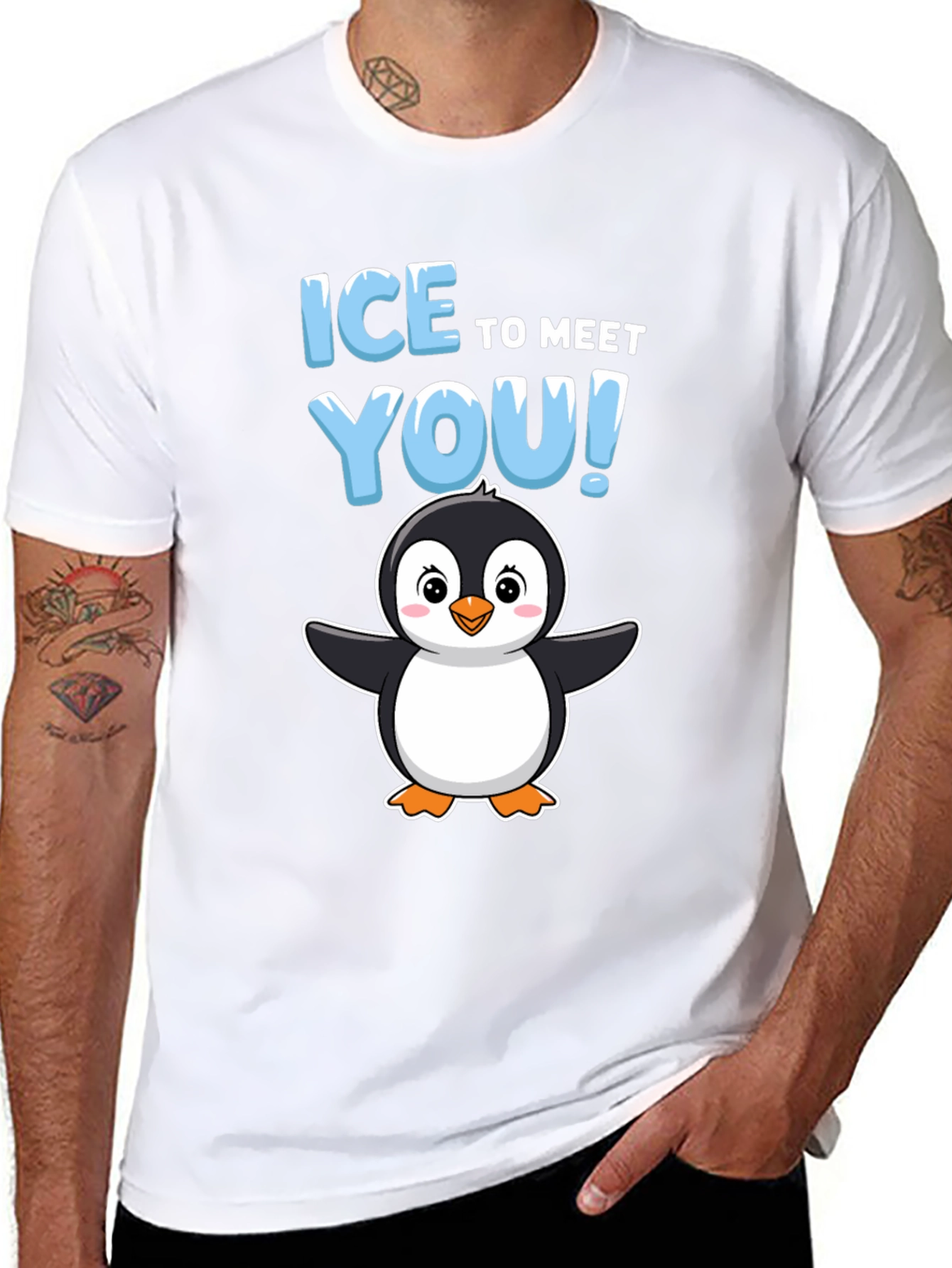 Ice to Meet You Penguin Graphic T-Shirt