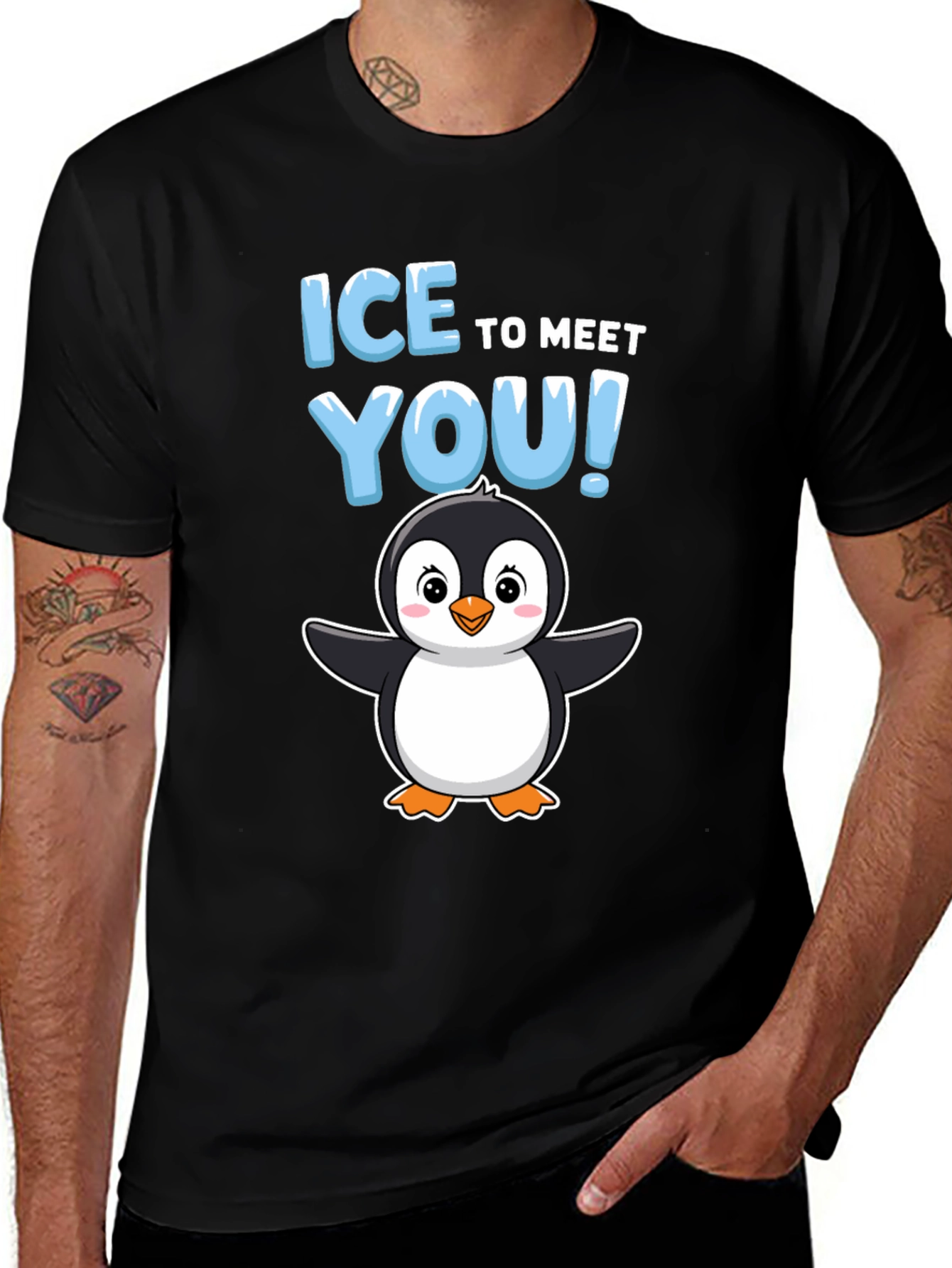 Ice to Meet You Penguin Graphic T-Shirt