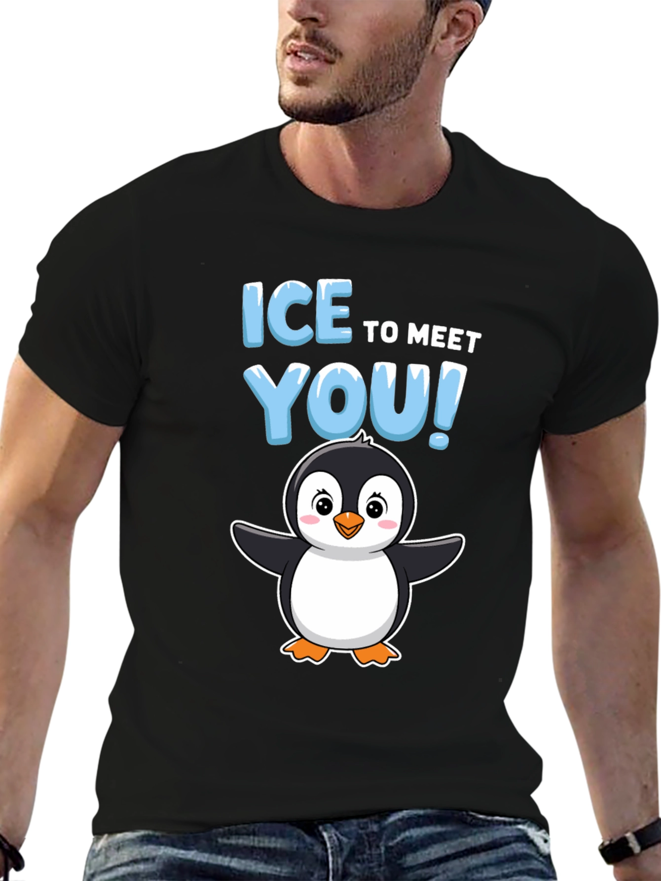 Ice to Meet You Penguin Graphic T-Shirt