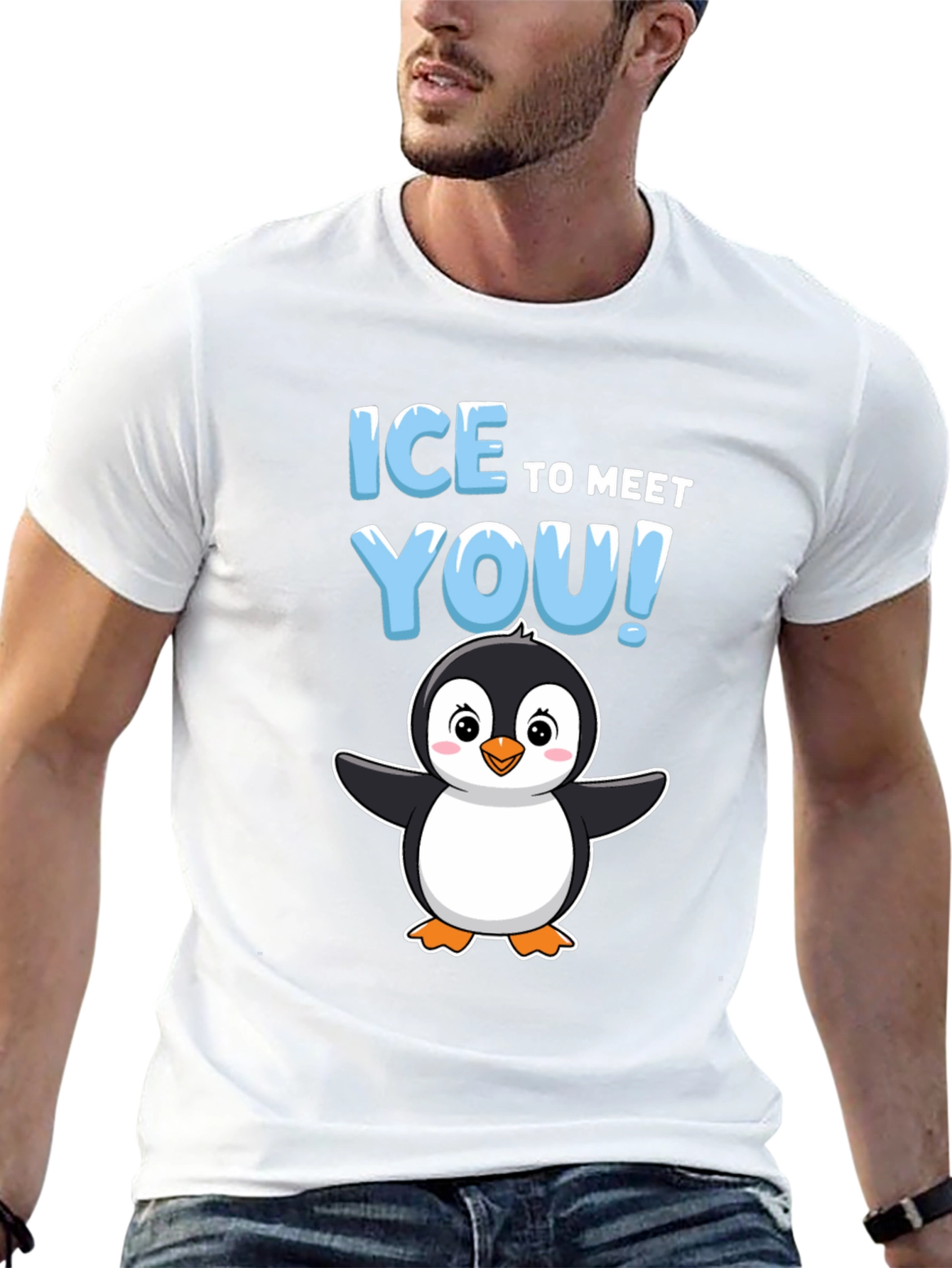 Ice to Meet You Penguin Graphic T-Shirt