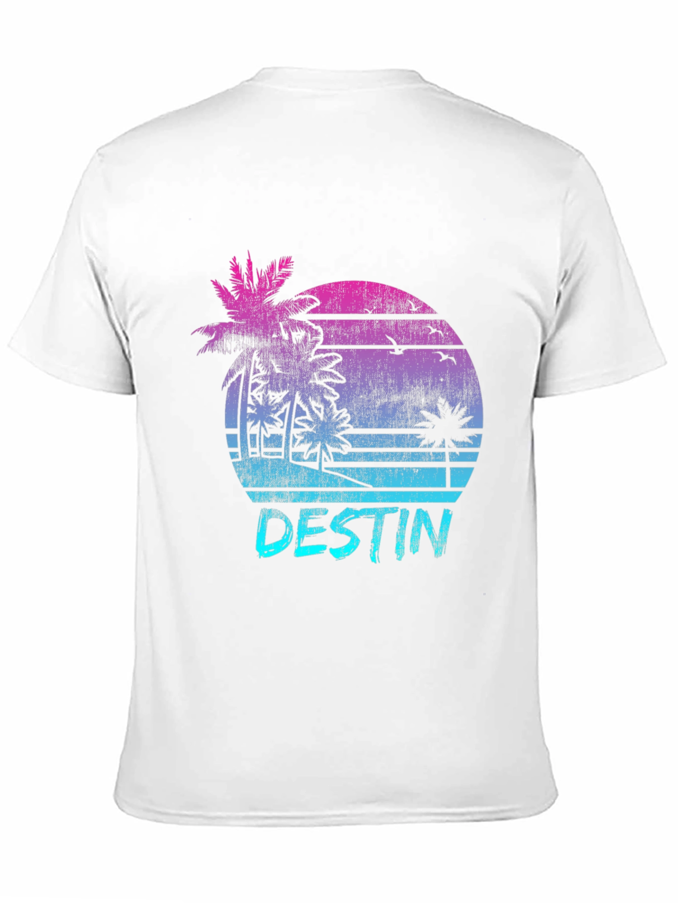 Destin Retro Sunset T-Shirt Palm Tree