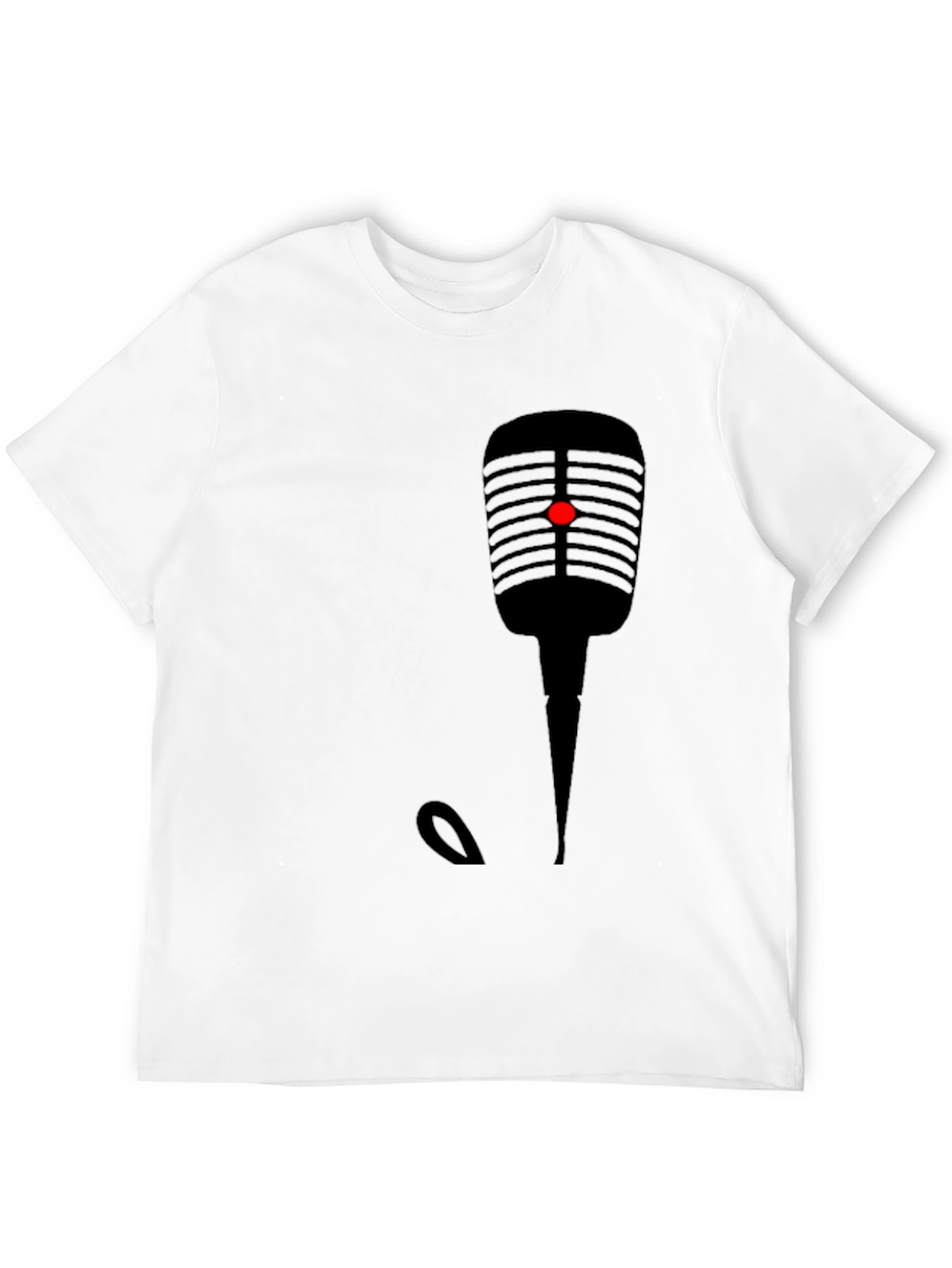Retro Microphone Graphic Tee - Classic Style