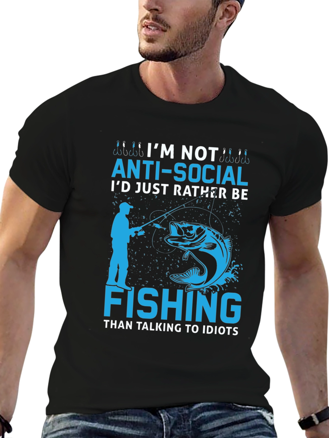 Im Not Anti-Social Fishing T-Shirt