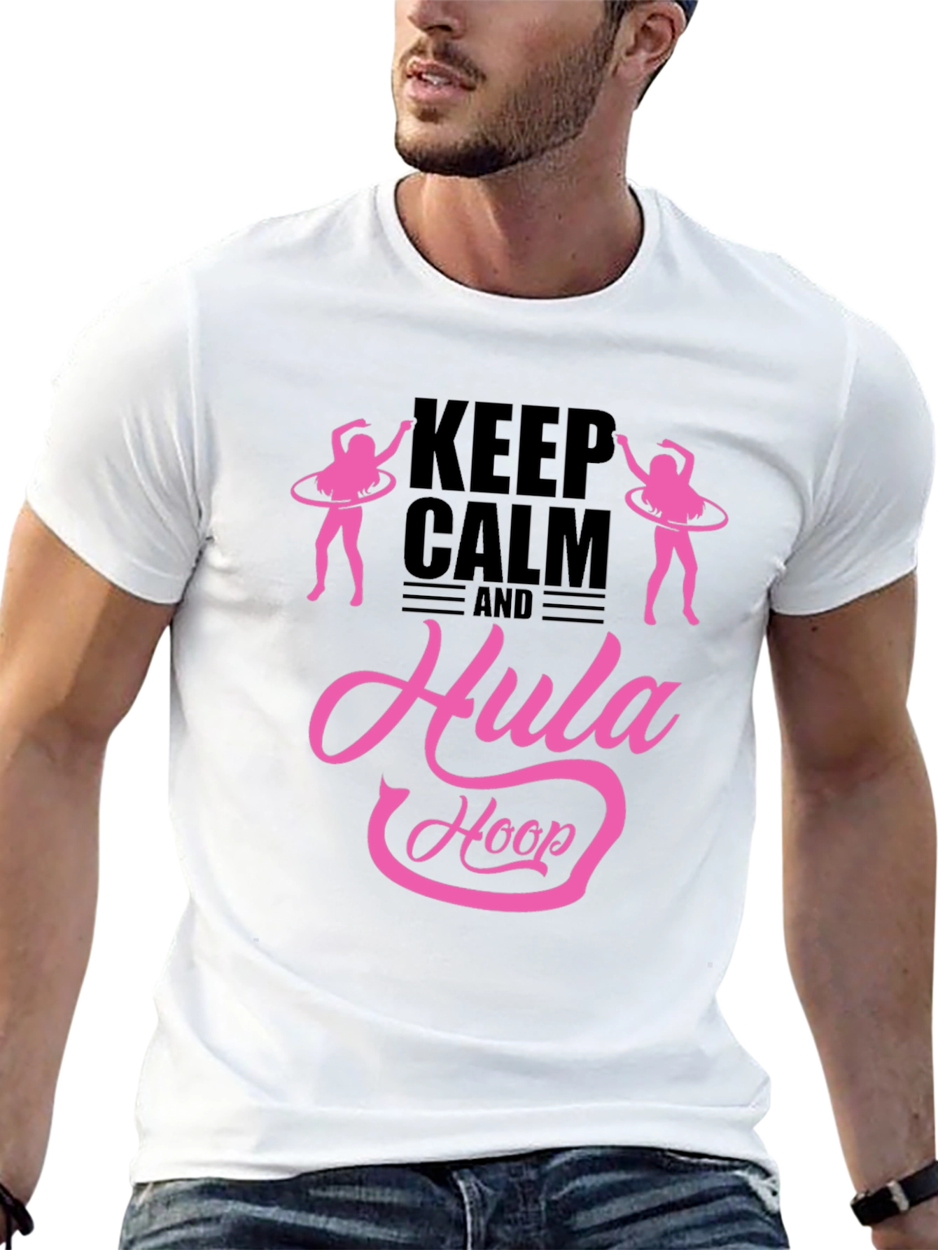 Keep Calm and Hula Hoop Black T-Shirt