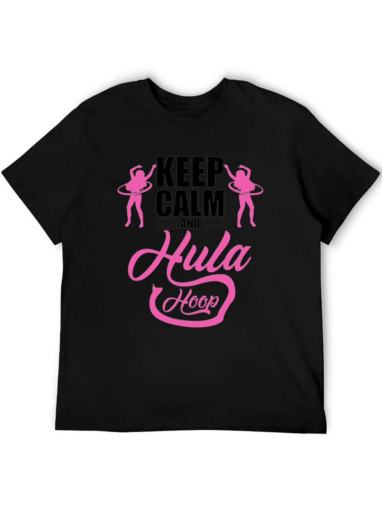 Keep Calm and Hula Hoop Black T-Shirt