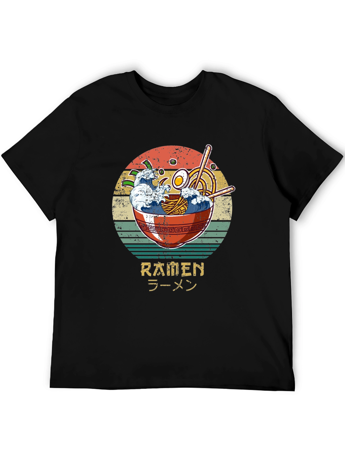 Retro Ramen T-Shirt - Wave Bowl Design