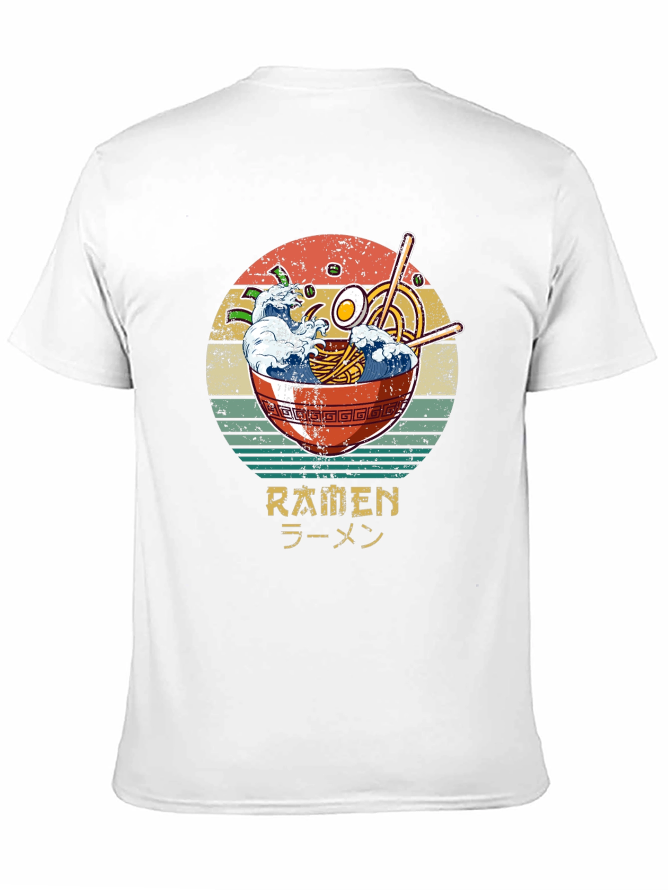Retro Ramen T-Shirt - Wave Bowl Design