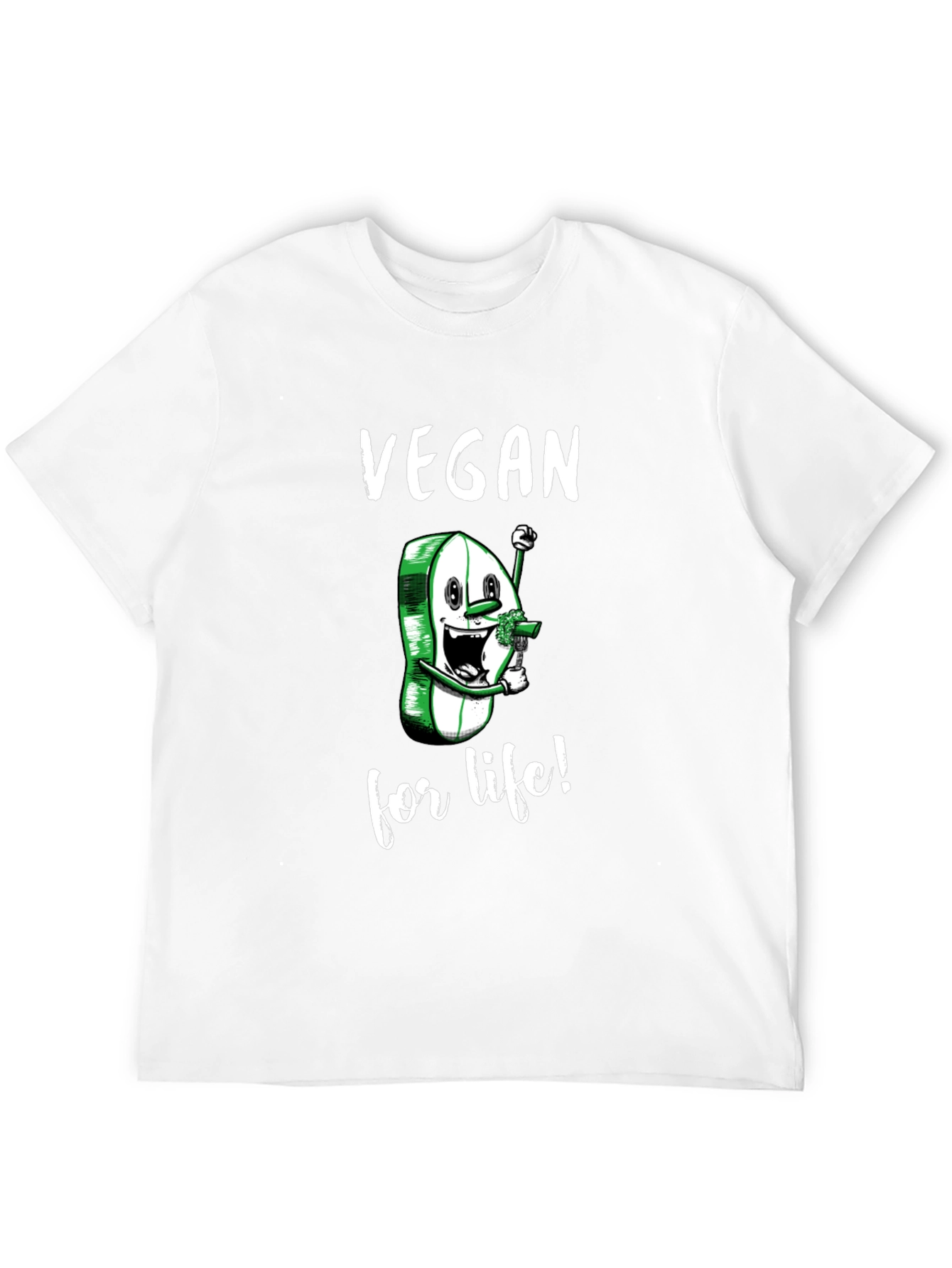 Vegan for Life T-Shirt - Pill Cartoon