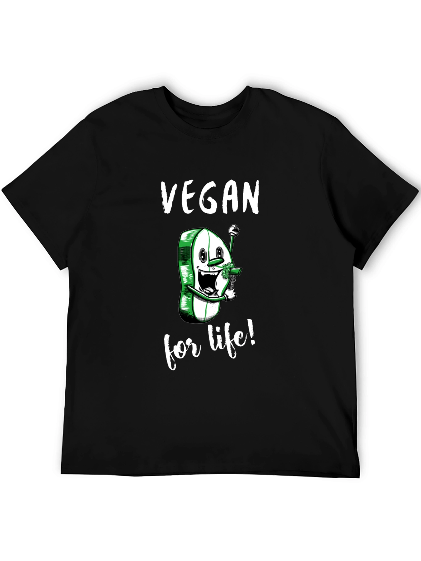 Vegan for Life T-Shirt - Pill Cartoon