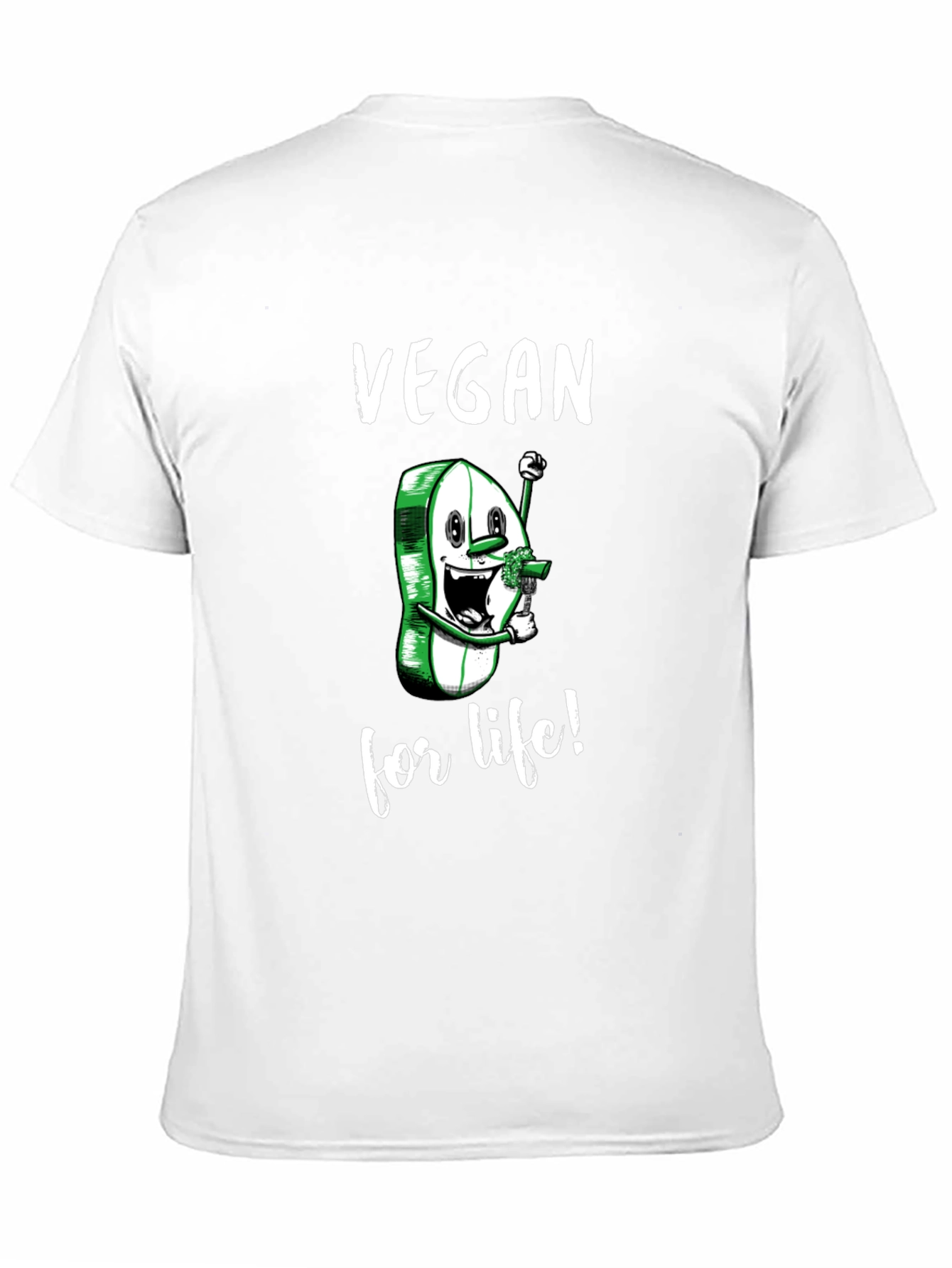 Vegan for Life T-Shirt - Pill Cartoon