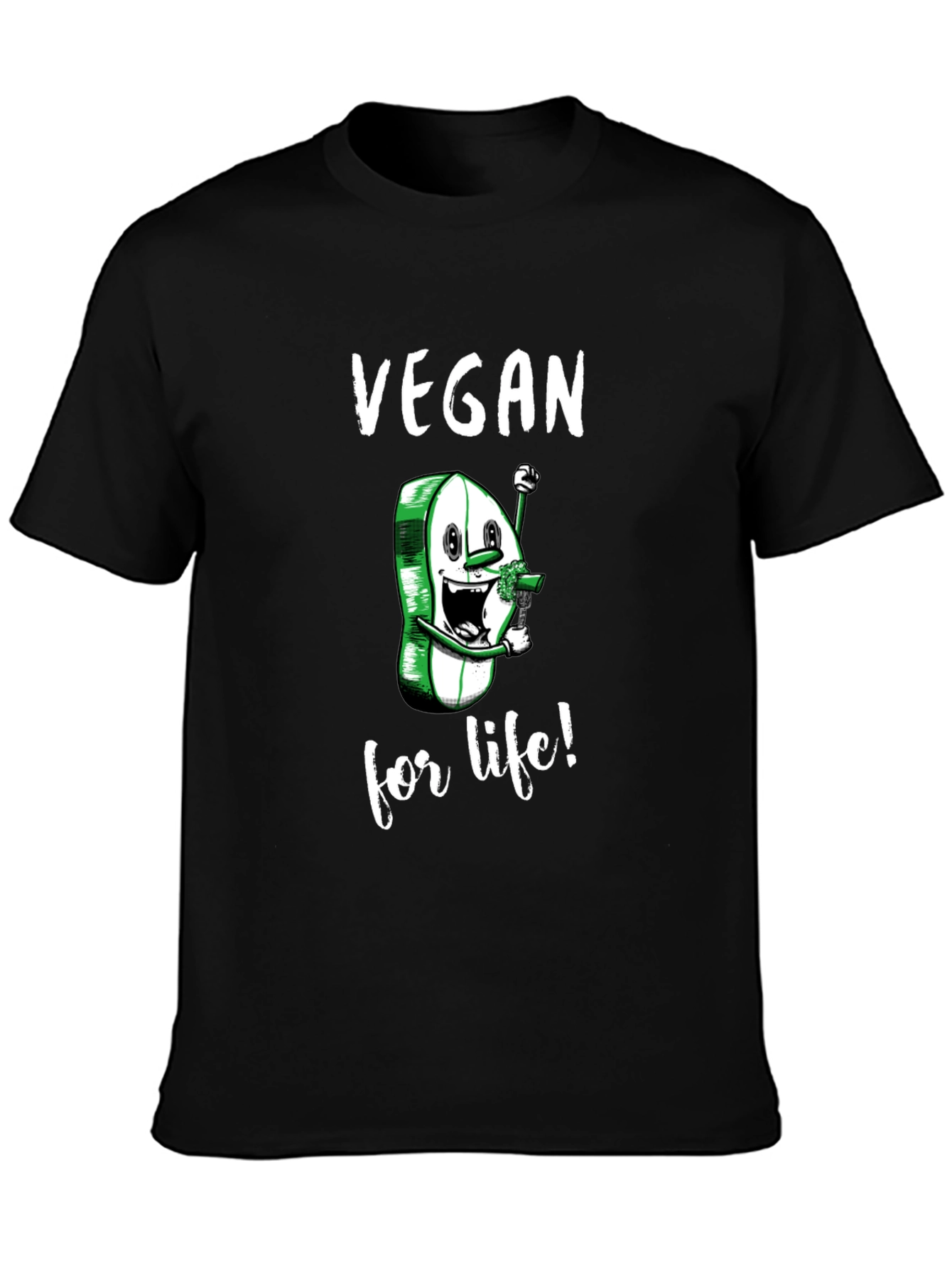 Vegan for Life T-Shirt - Pill Cartoon