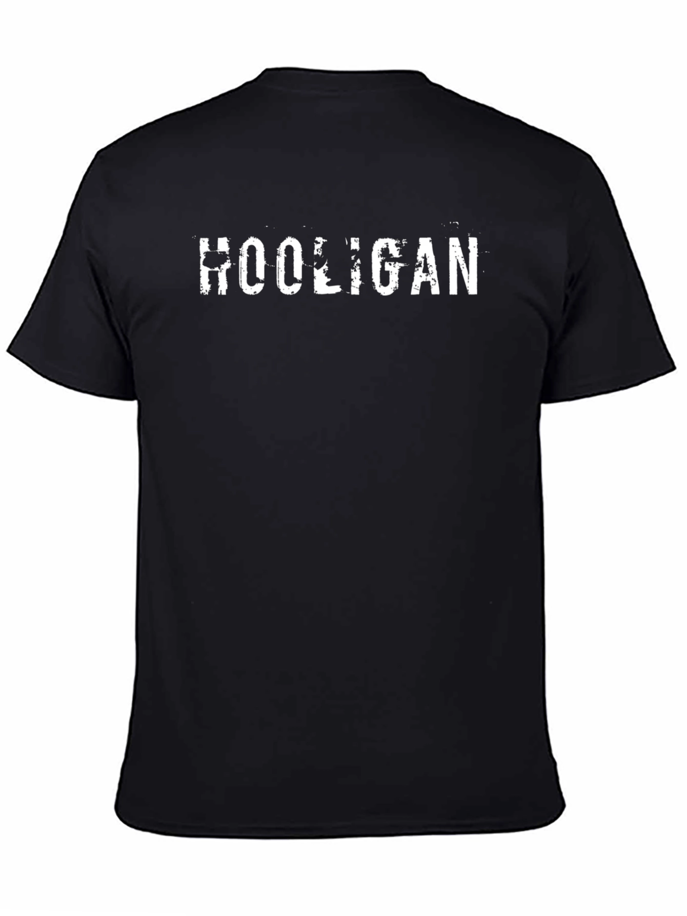 Hooligan Distressed Graphic Tee - Black