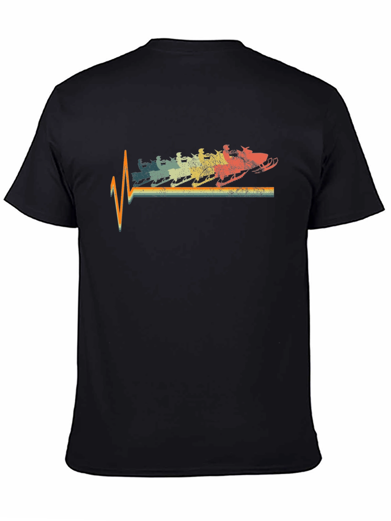 Retro Snowmobile Heartbeat T-Shirt