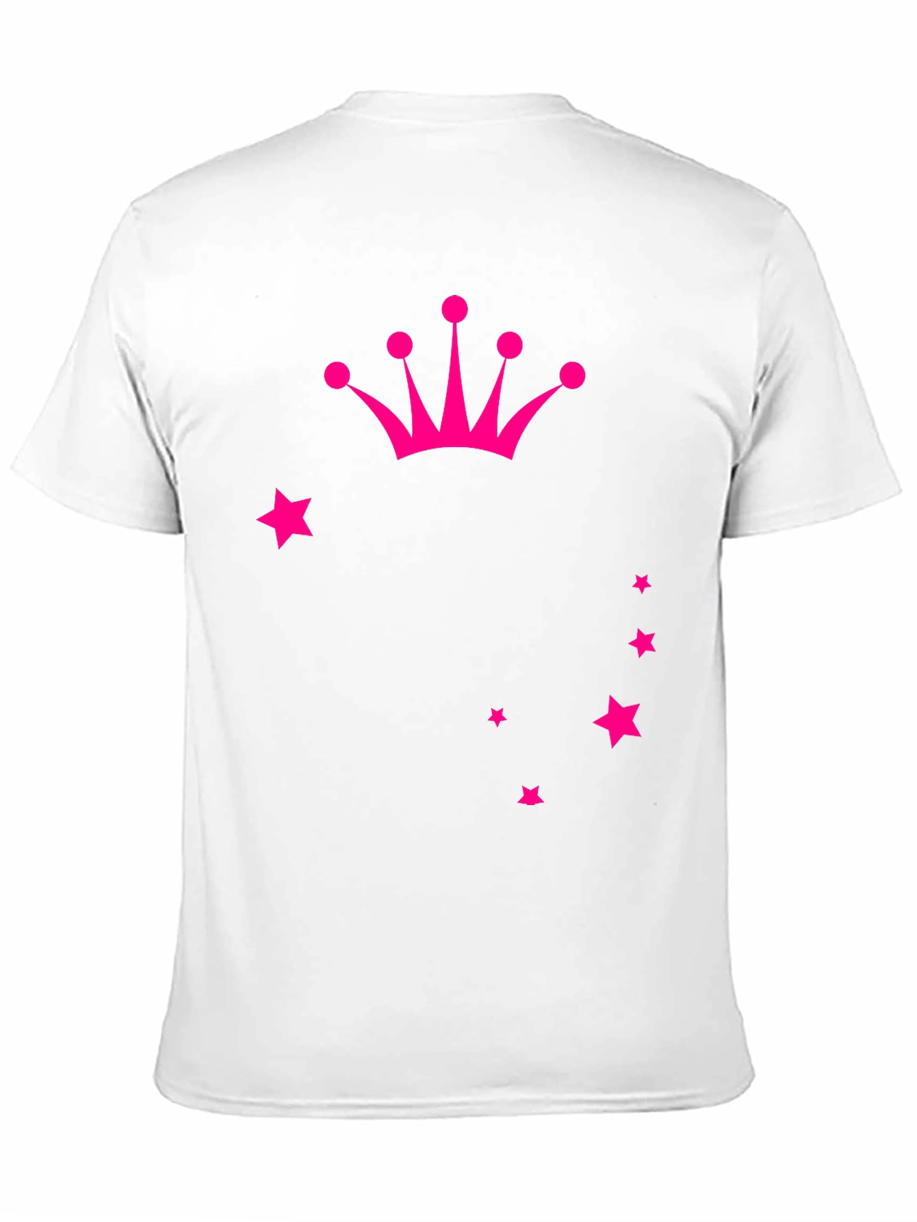 Crown & Stars Graphic Tee - Casual Black T-Shirt