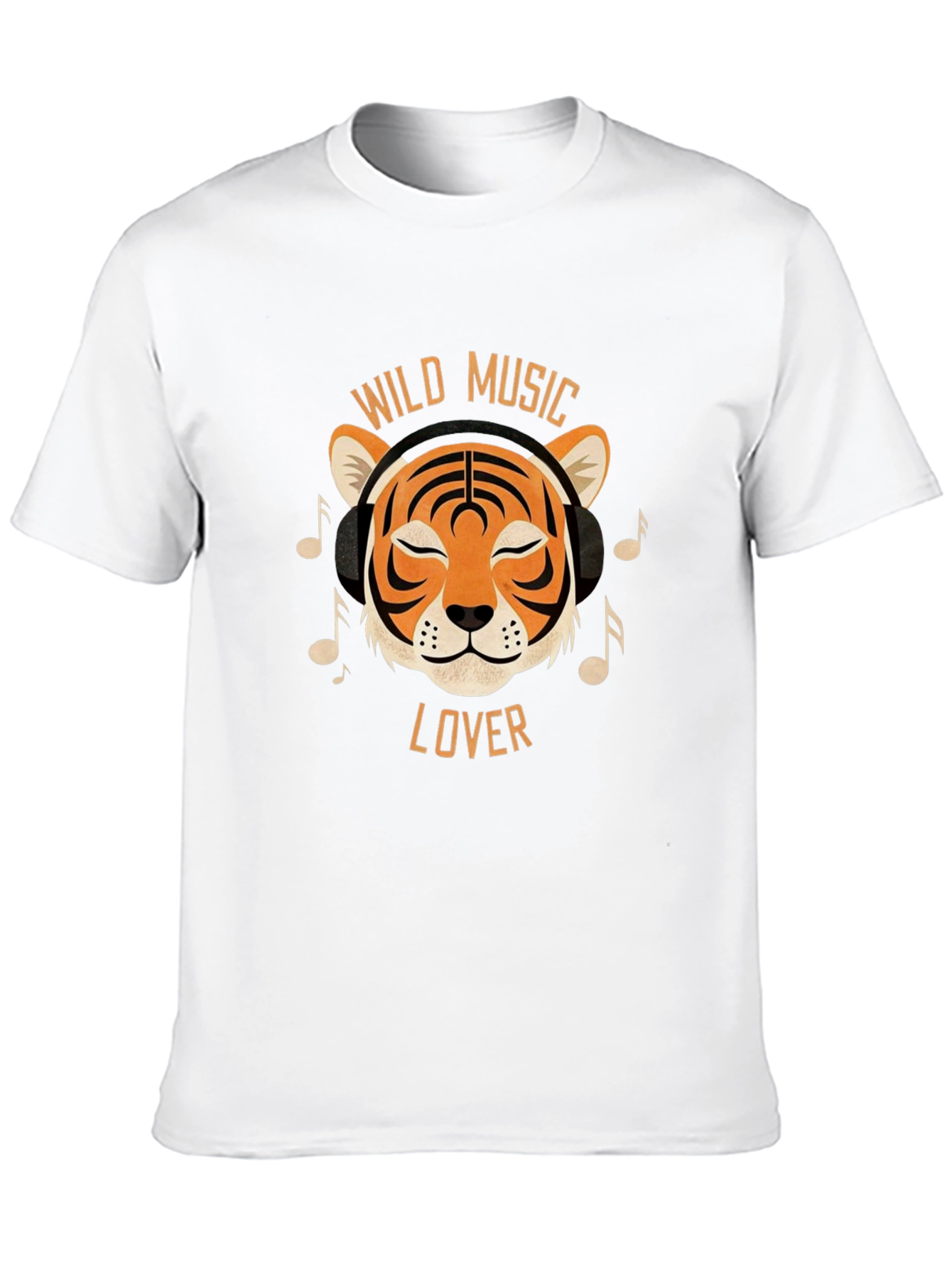 Wild Music Lover Tiger Graphic T-Shirt