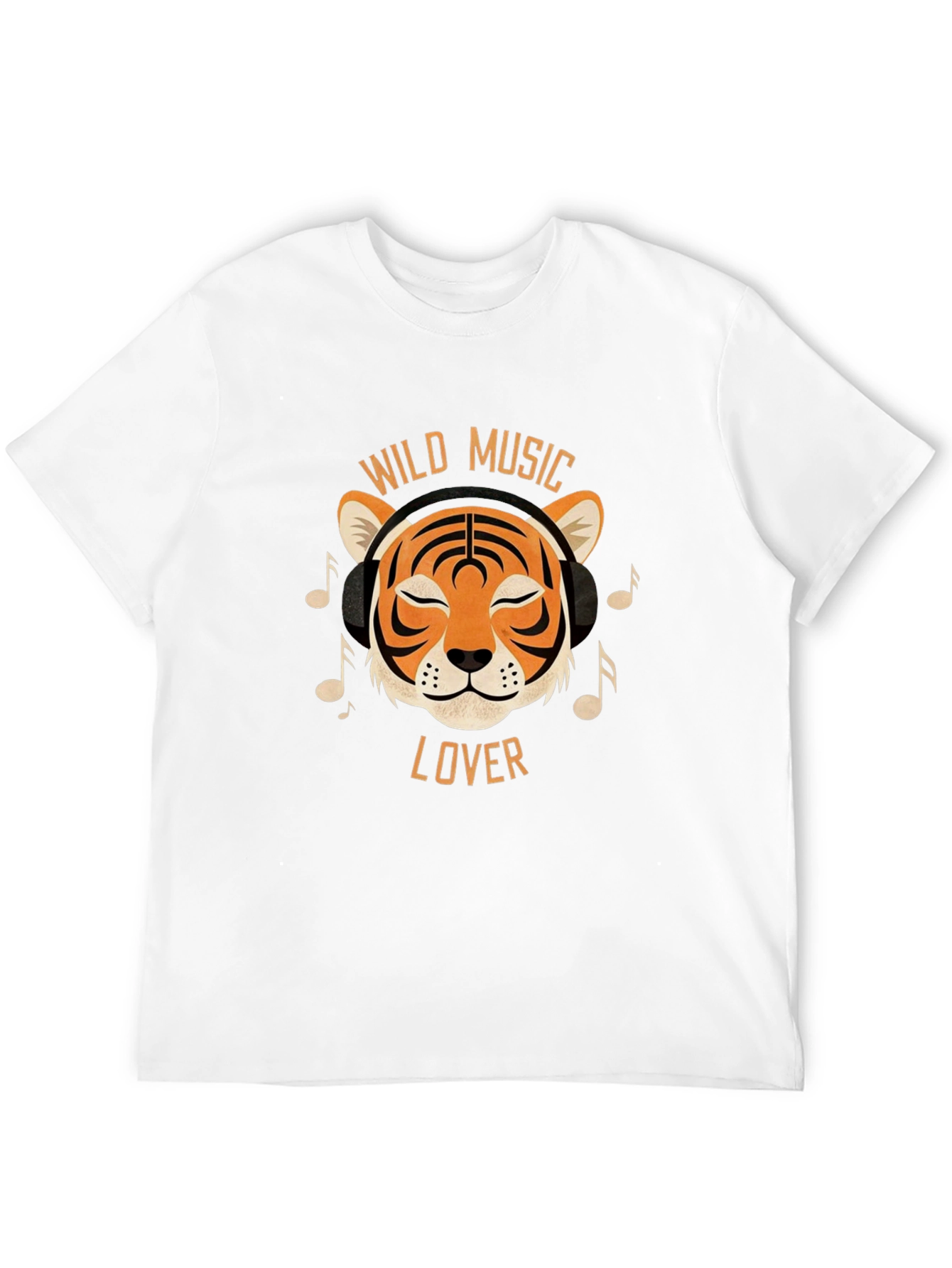 Wild Music Lover Tiger Graphic T-Shirt