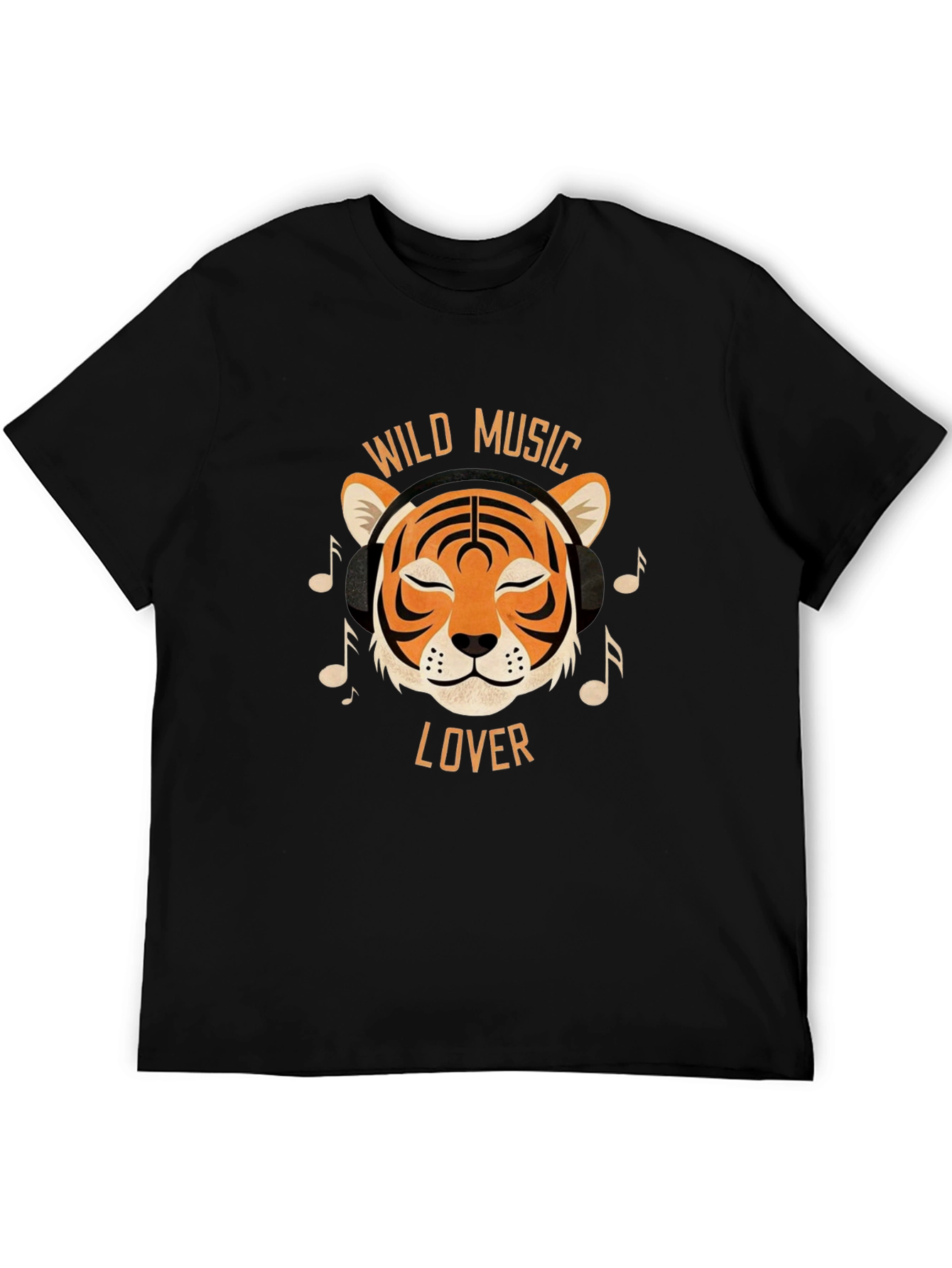 Wild Music Lover Tiger Graphic T-Shirt