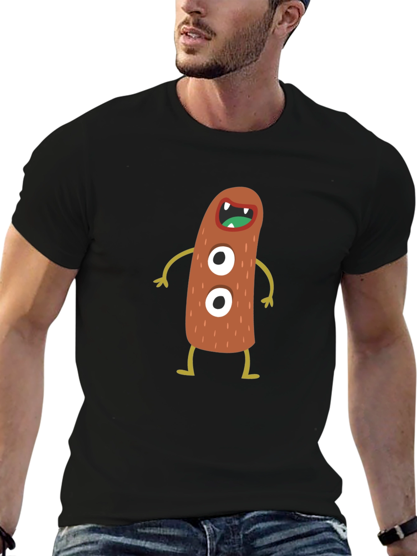 Monster Graphic Black T-Shirt