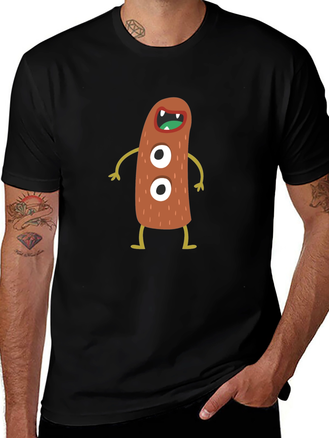 Monster Graphic Black T-Shirt