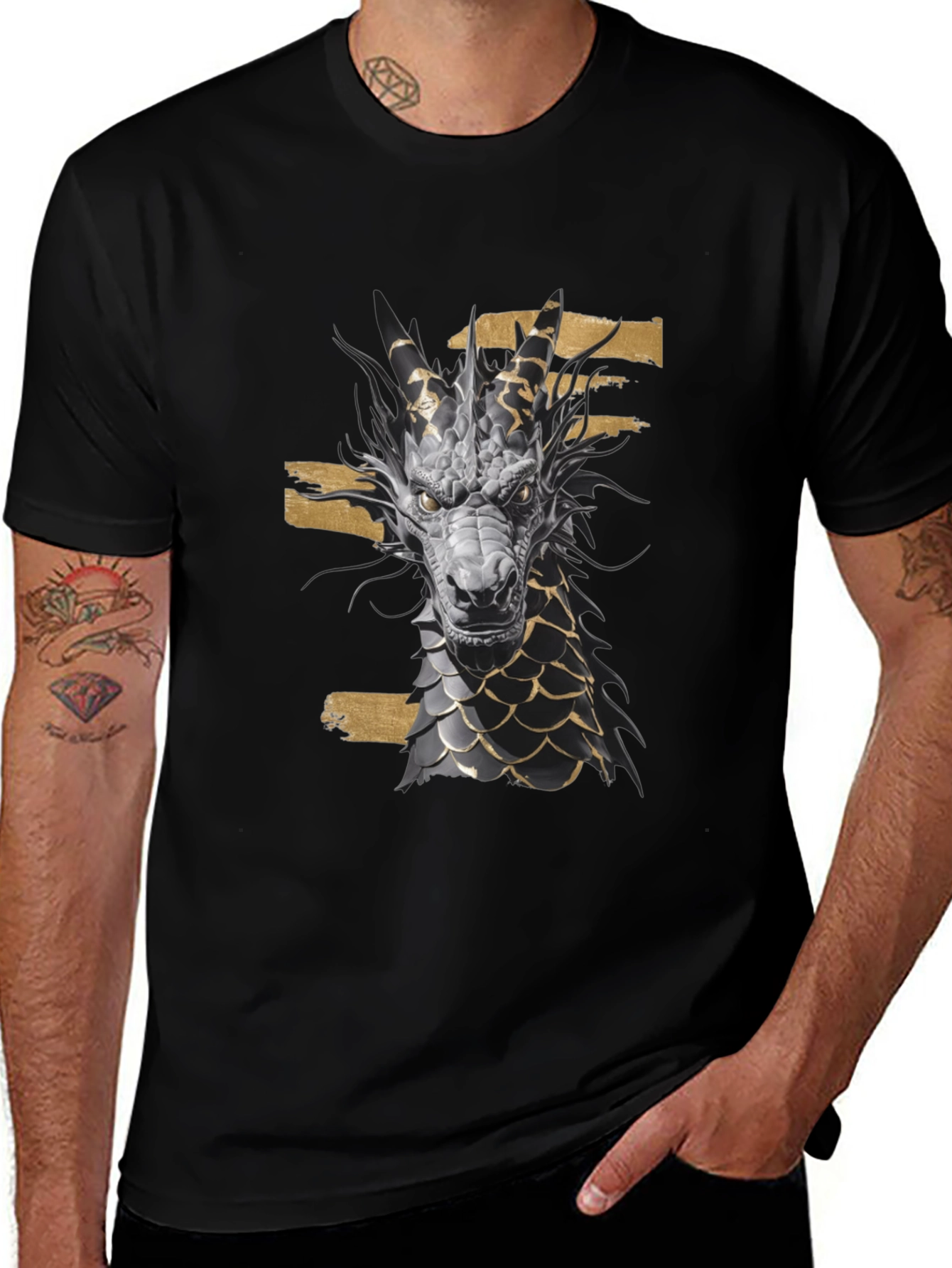 Dragon Graphic Black Tee