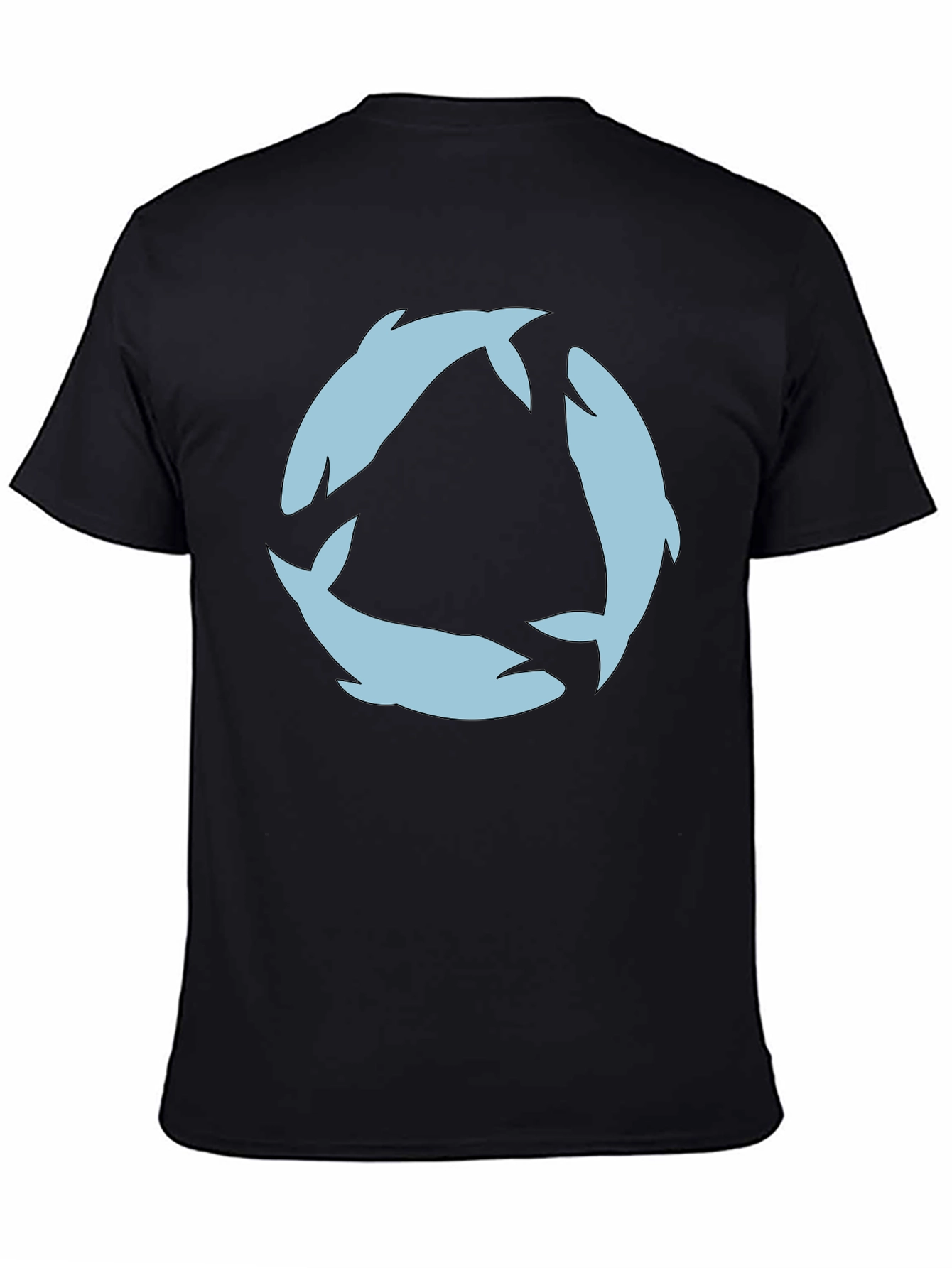 Dolphin Circle Graphic Tee - Black