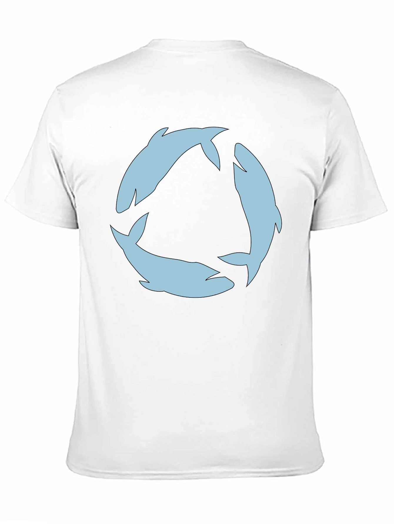 Dolphin Circle Graphic Tee - Black