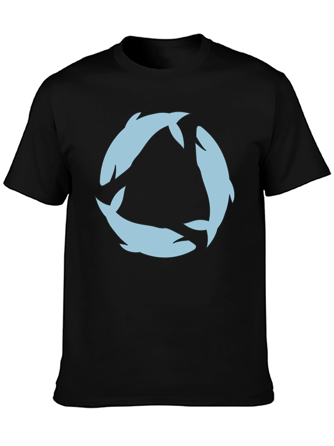 Dolphin Circle Graphic Tee - Black