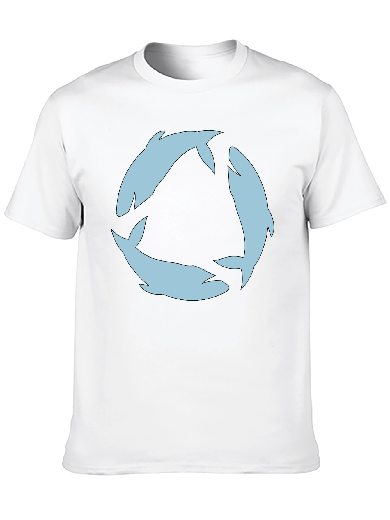 Dolphin Circle Graphic Tee - Black