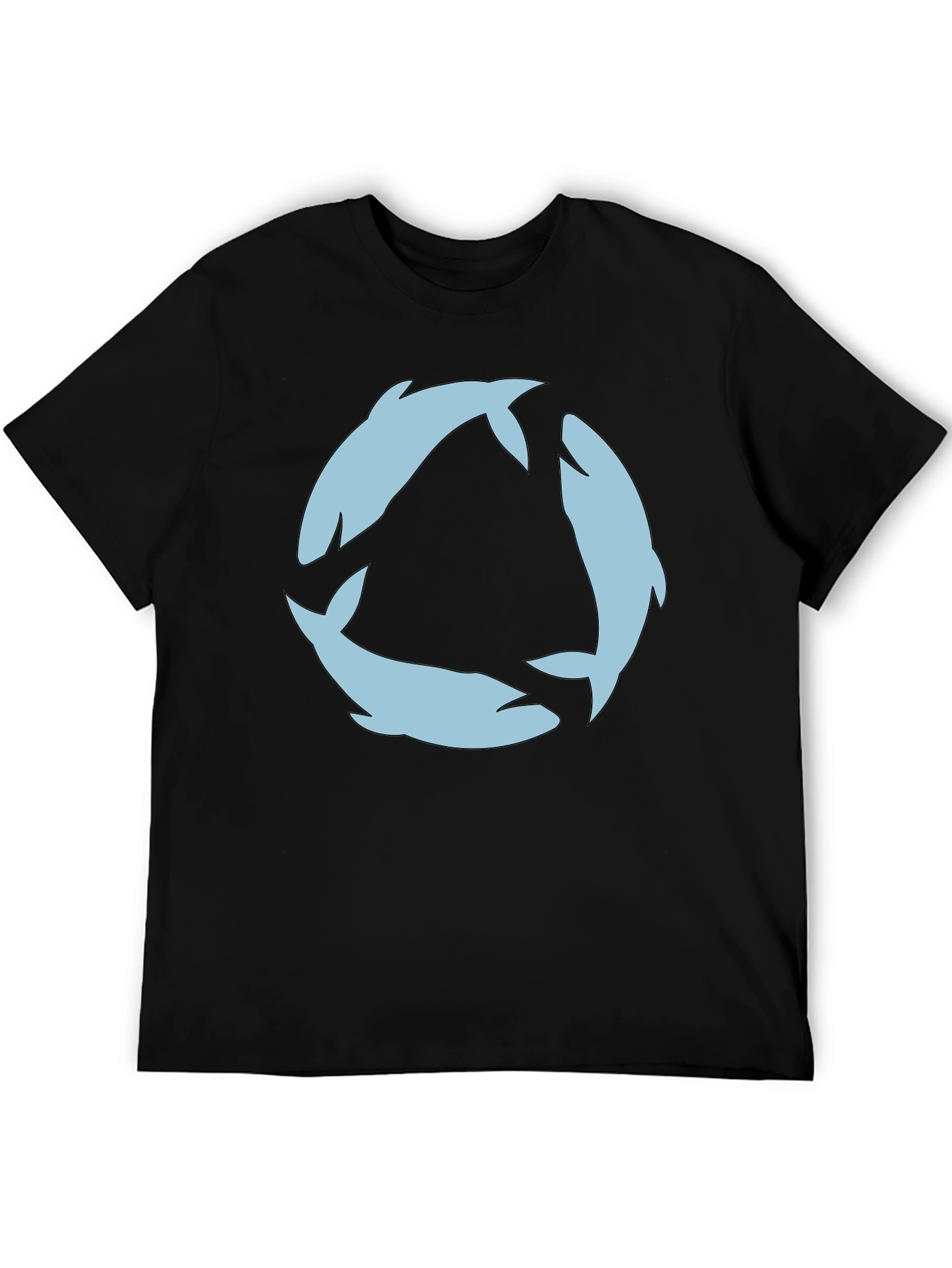 Dolphin Circle Graphic Tee - Black