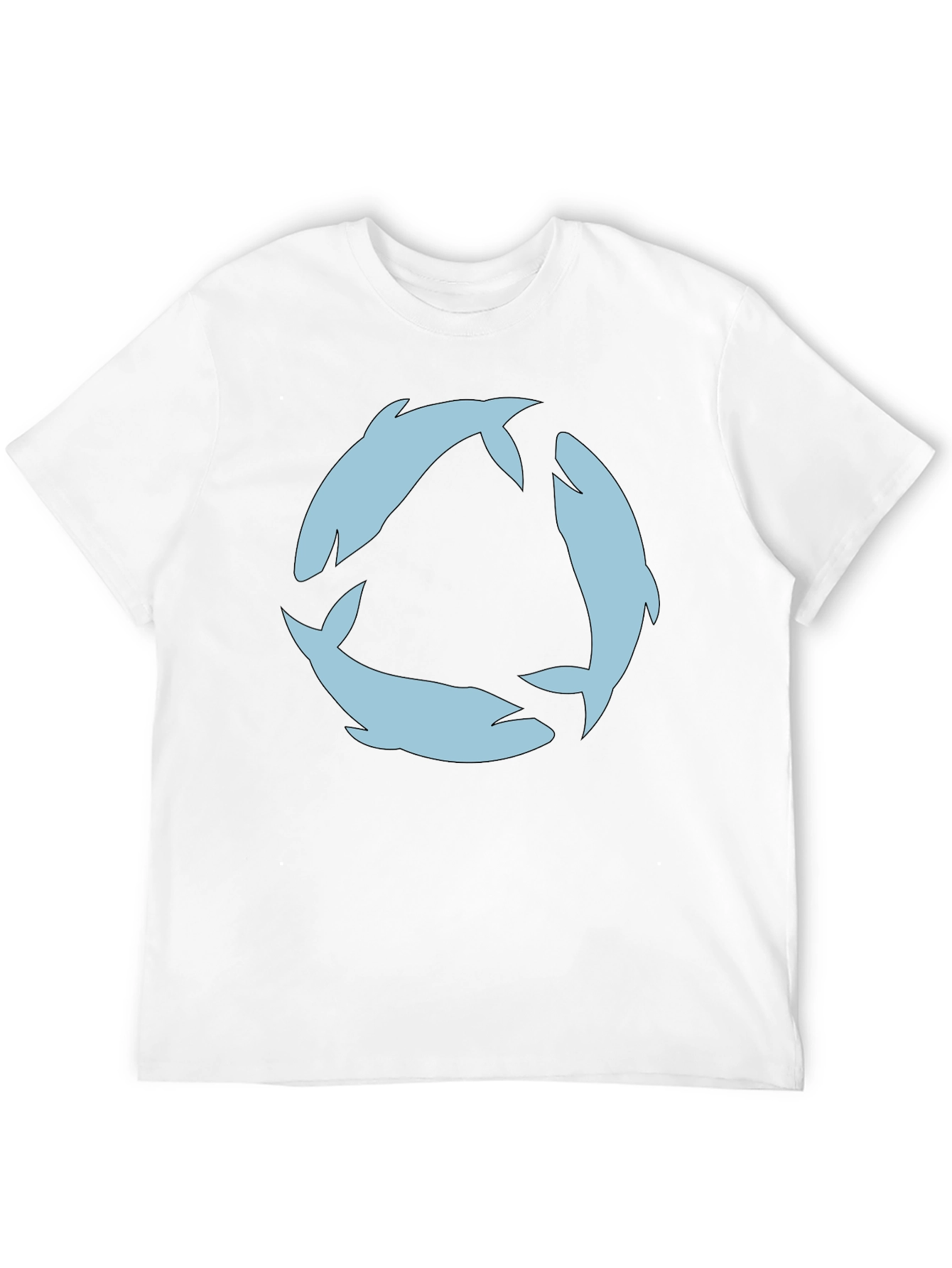 Dolphin Circle Graphic Tee - Black