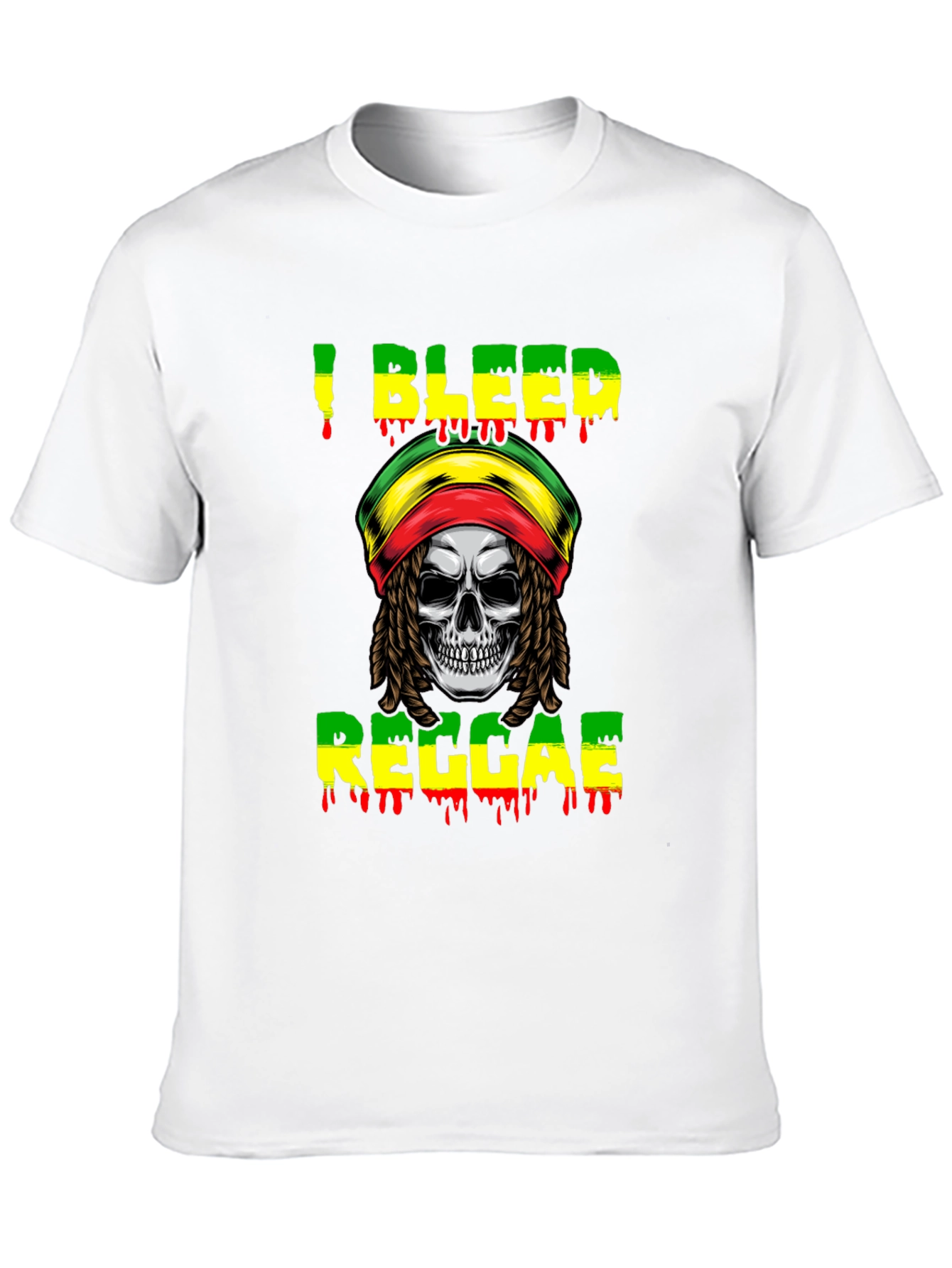 I Bleed Reggae Skull T-Shirt