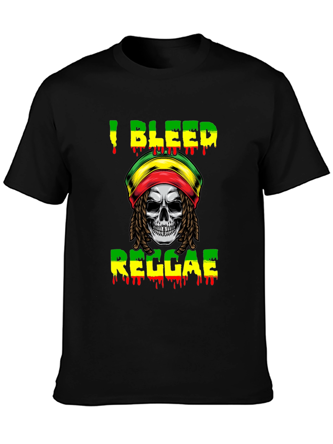 I Bleed Reggae Skull T-Shirt
