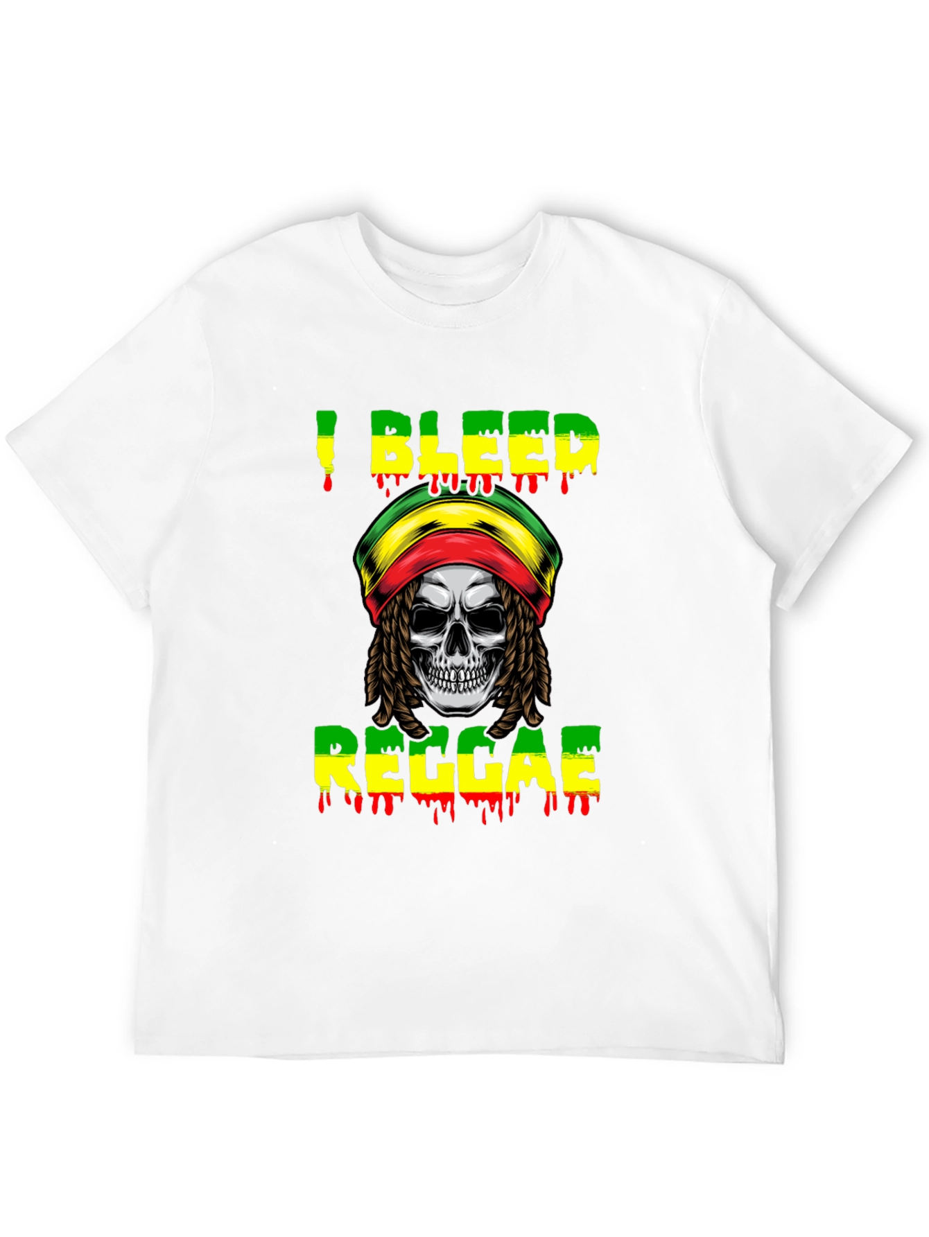 I Bleed Reggae Skull T-Shirt