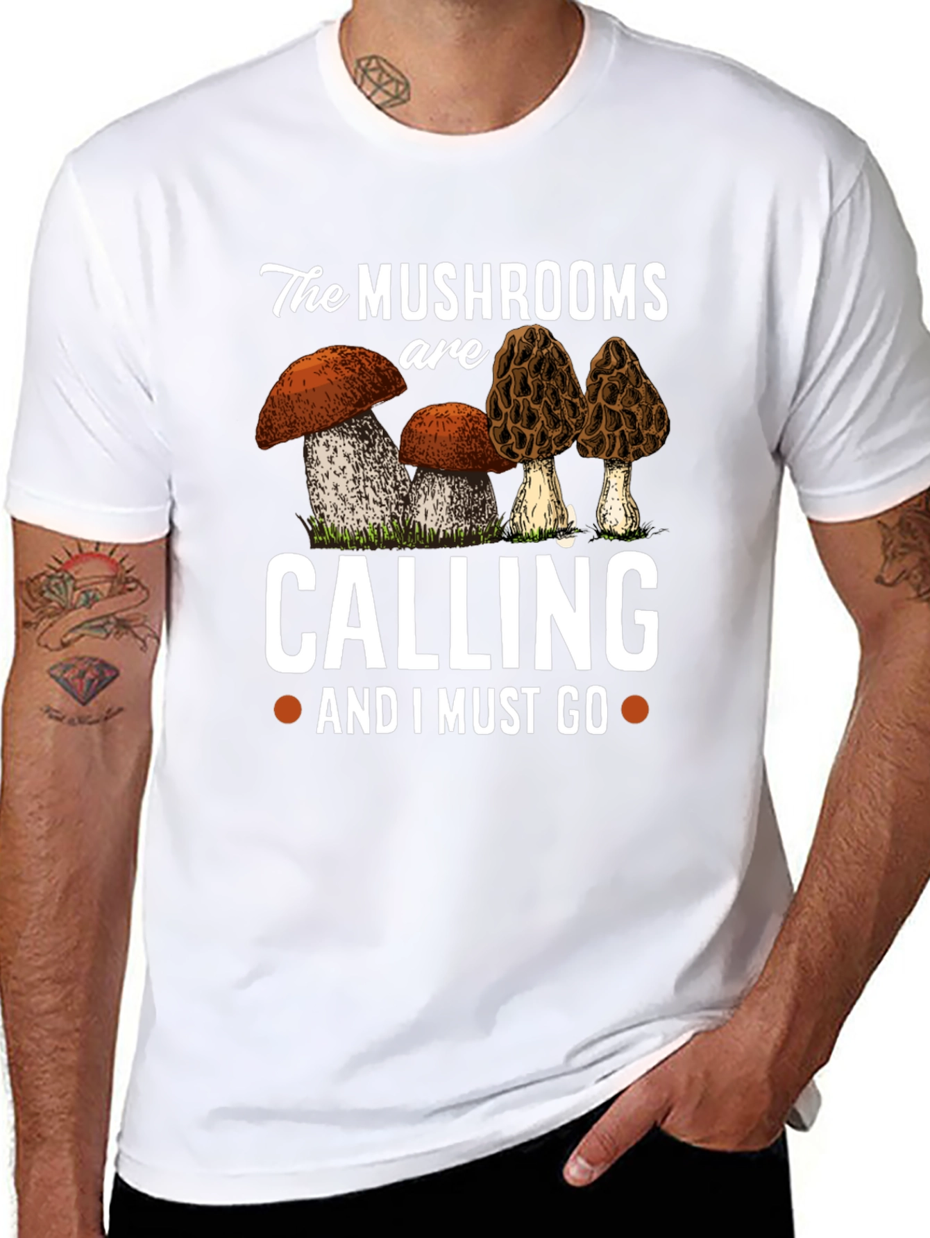 Mushroom Lovers Black Graphic Tee
