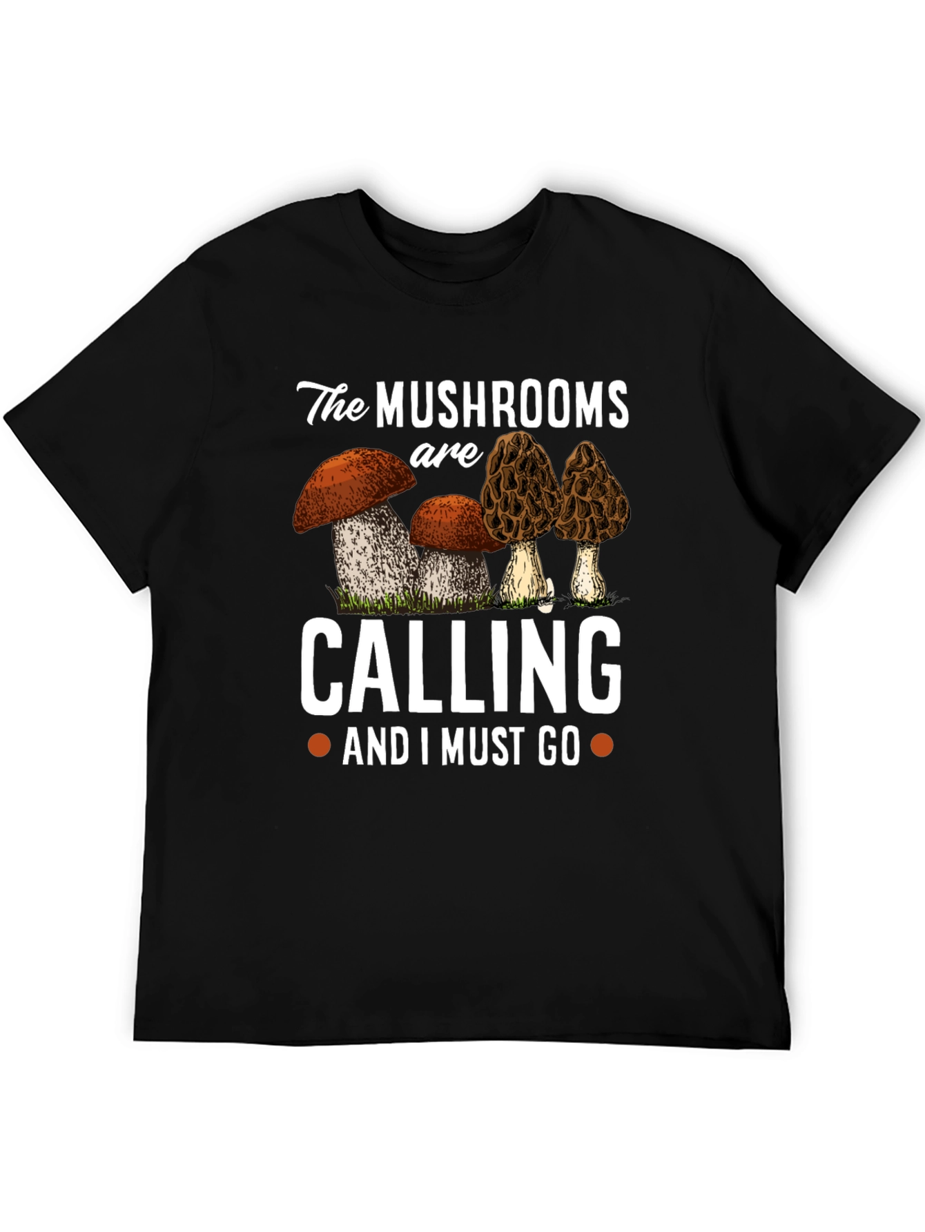 Mushroom Lovers Black Graphic Tee
