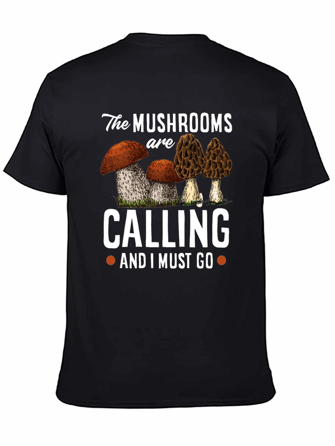 Mushroom Lovers Black Graphic Tee