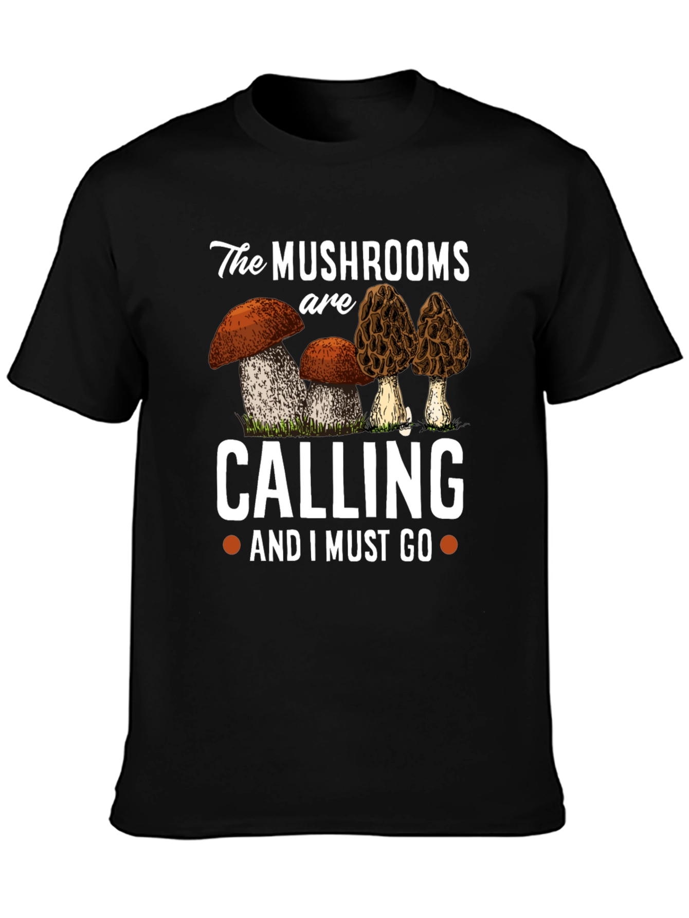 Mushroom Lovers Black Graphic Tee