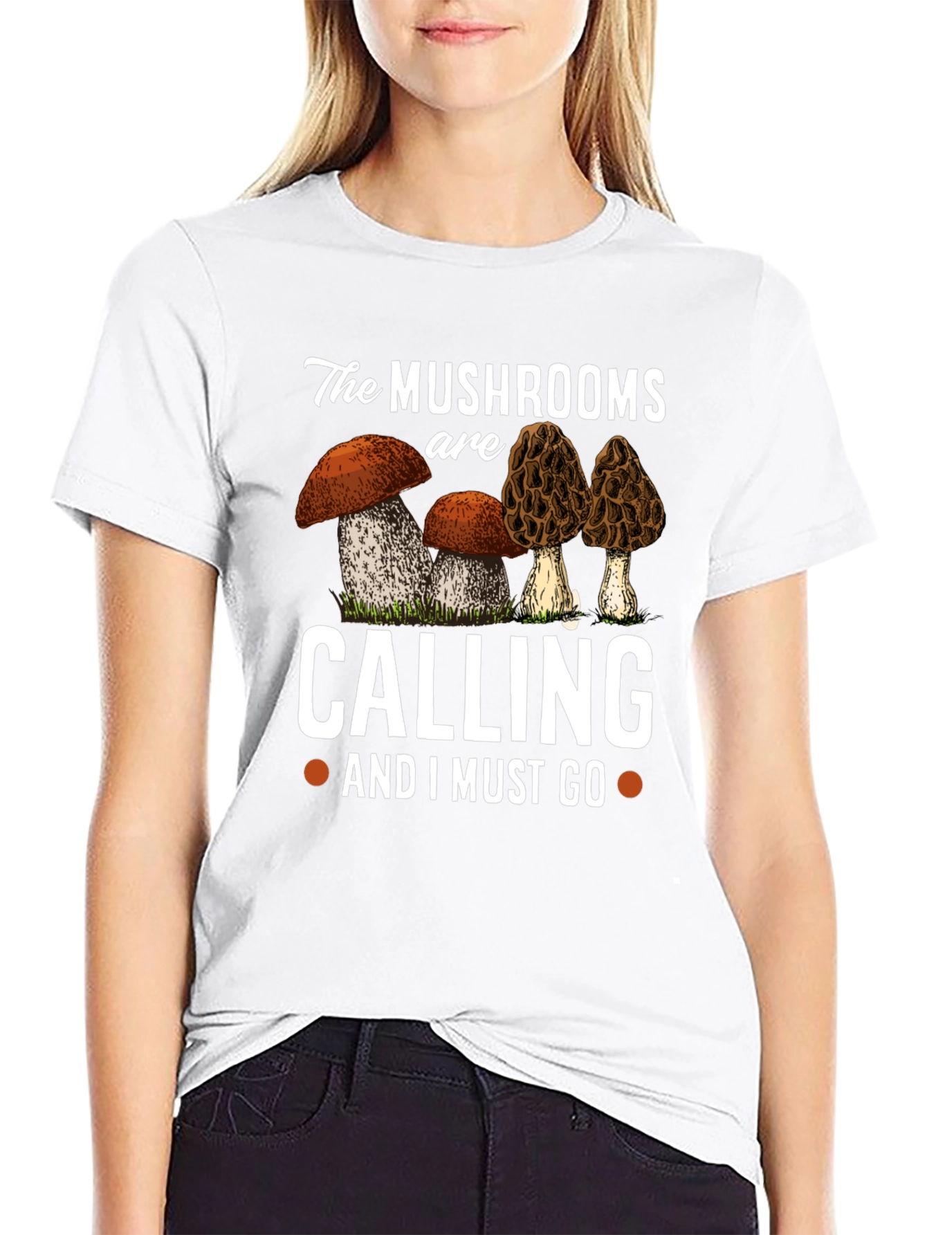 Mushroom Lovers Black Graphic Tee