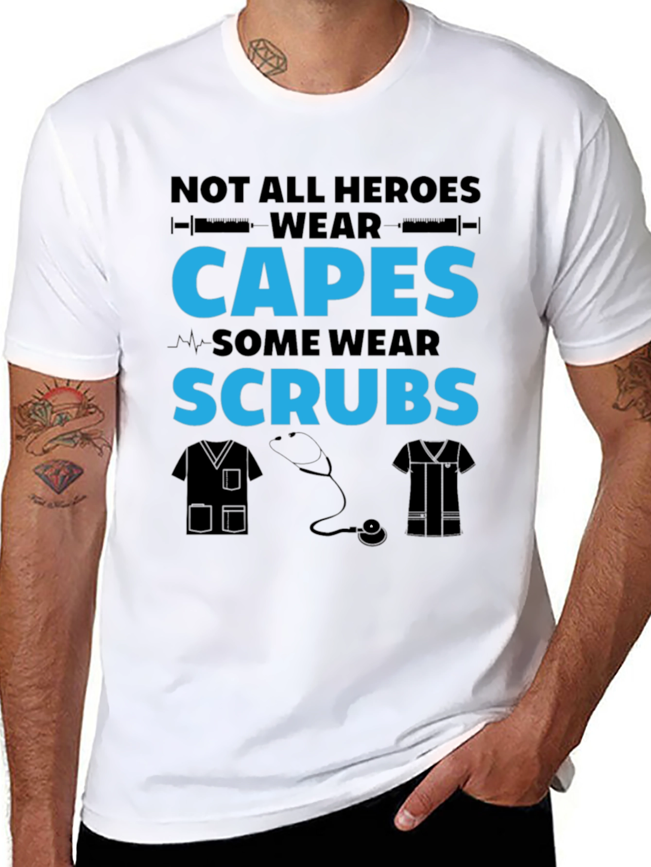 Not All Heroes Wear Capes Nurse T-Shirt