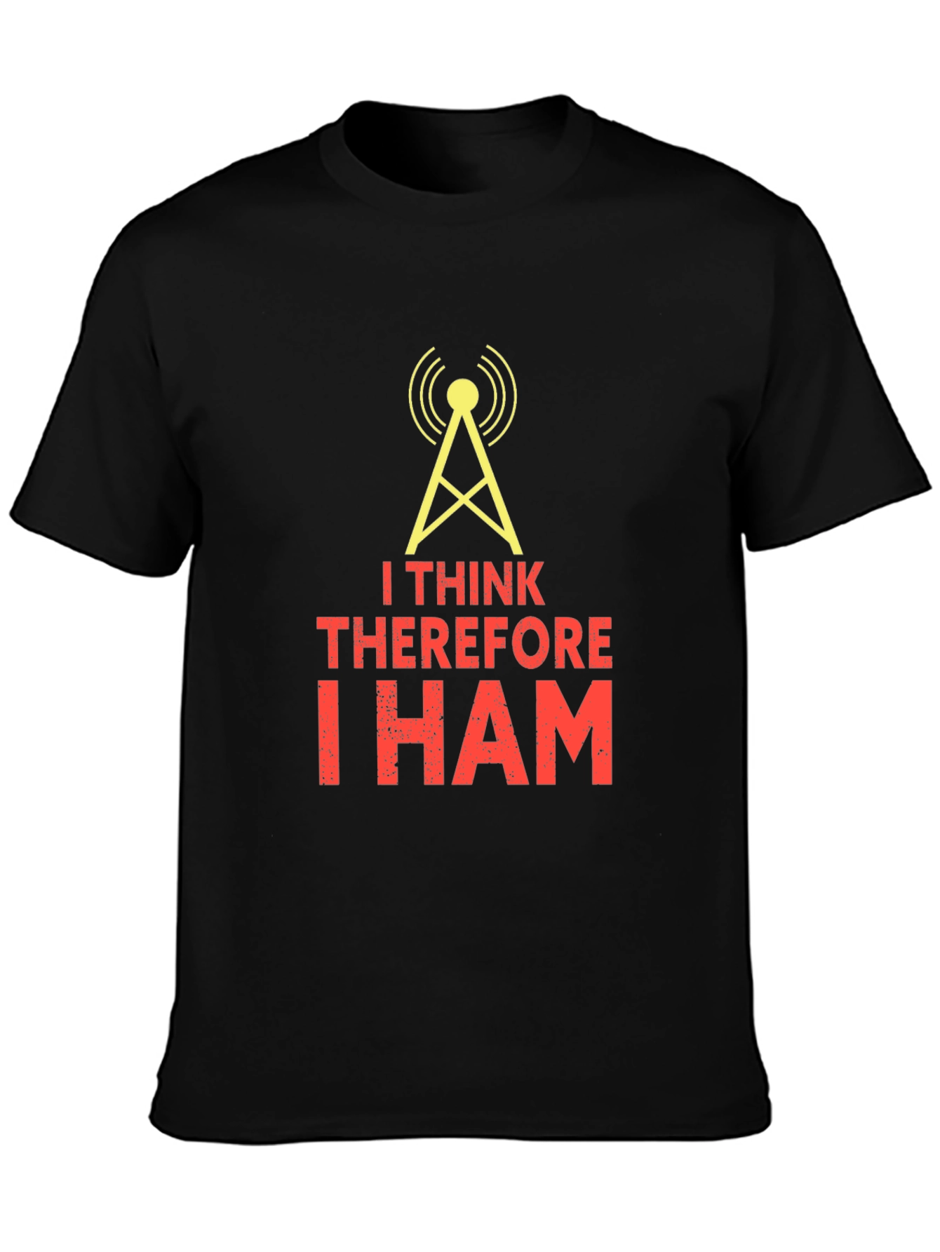 I Think Therefore I Ham Black T-Shirt