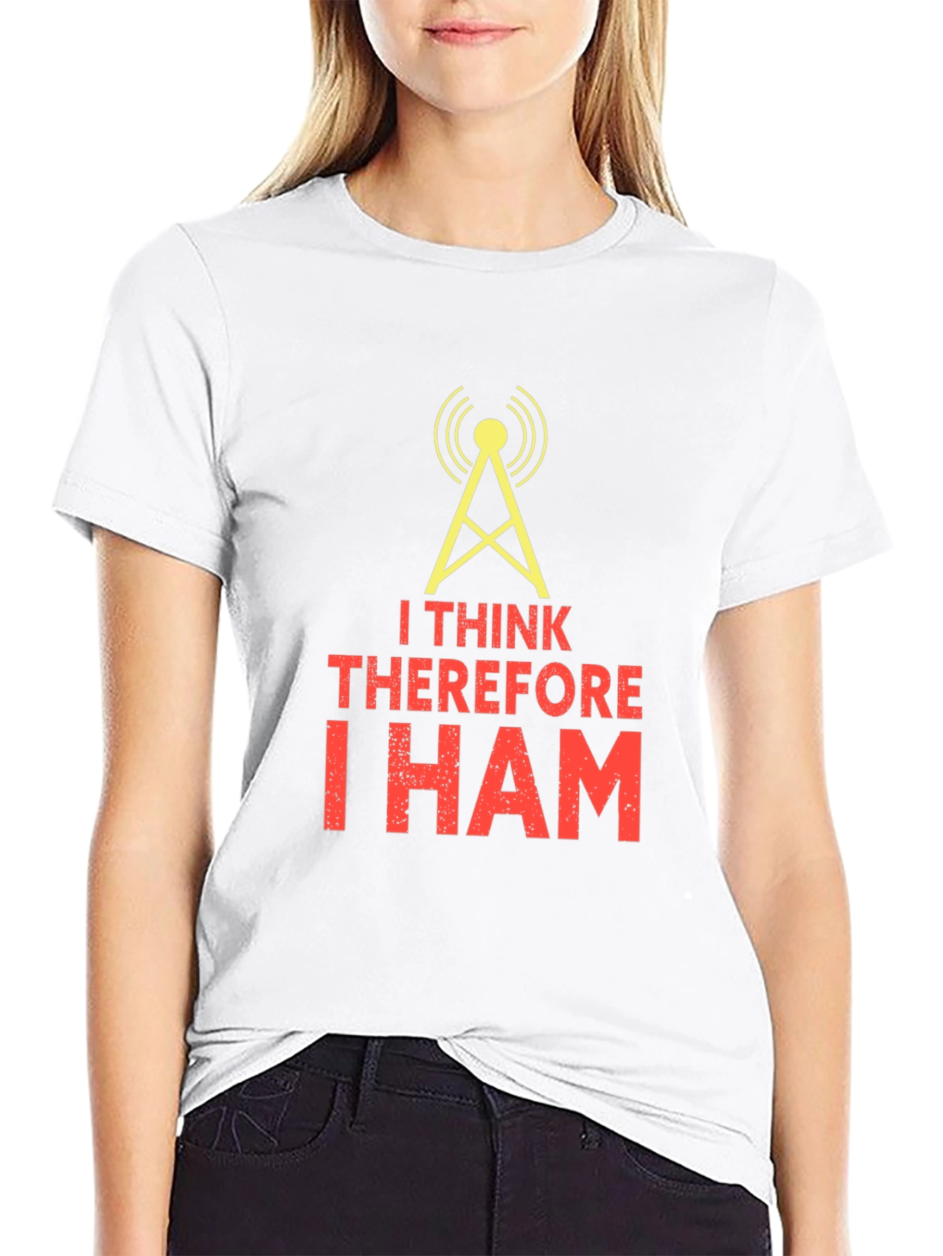 I Think Therefore I Ham Black T-Shirt