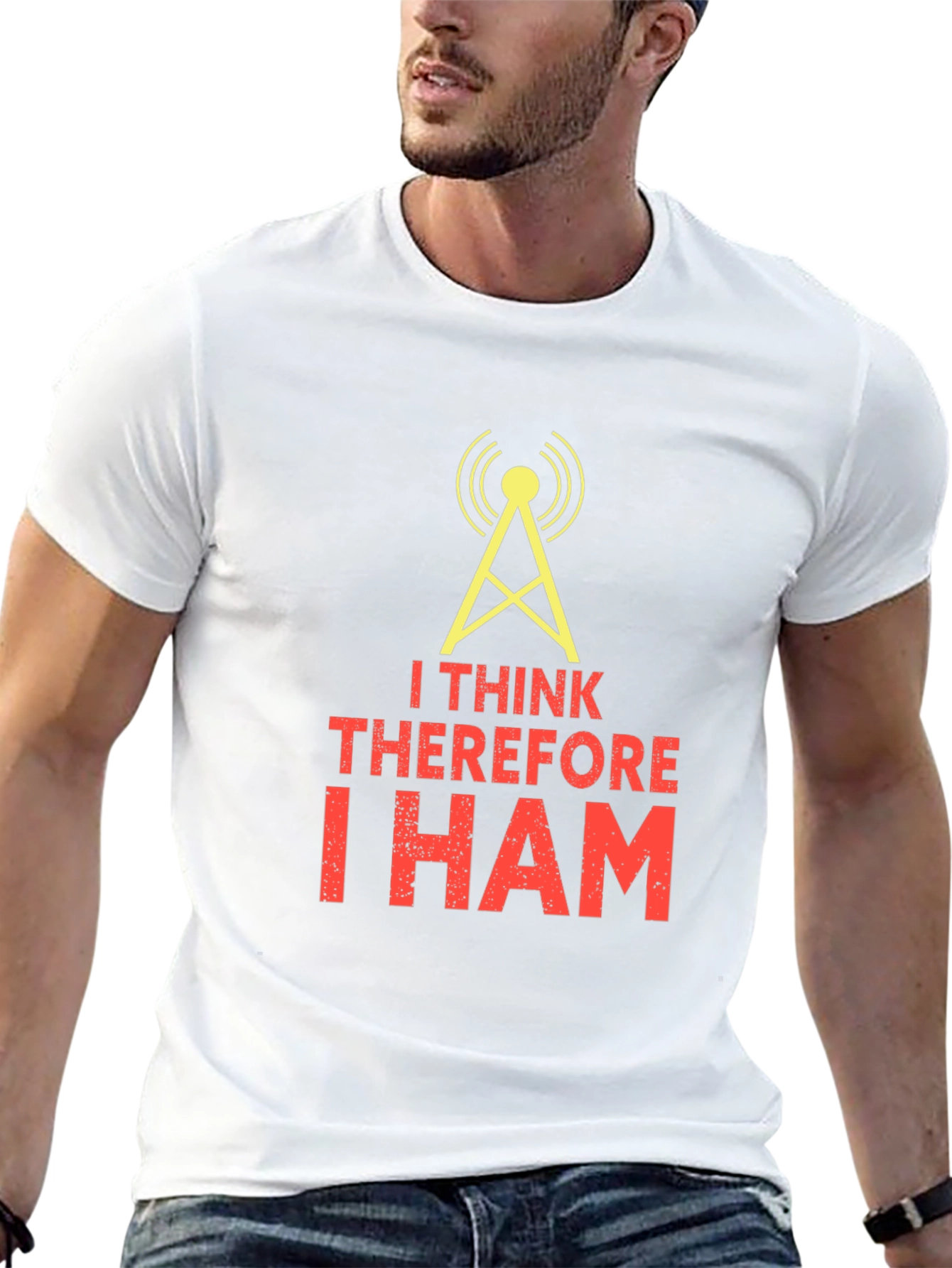 I Think Therefore I Ham Black T-Shirt